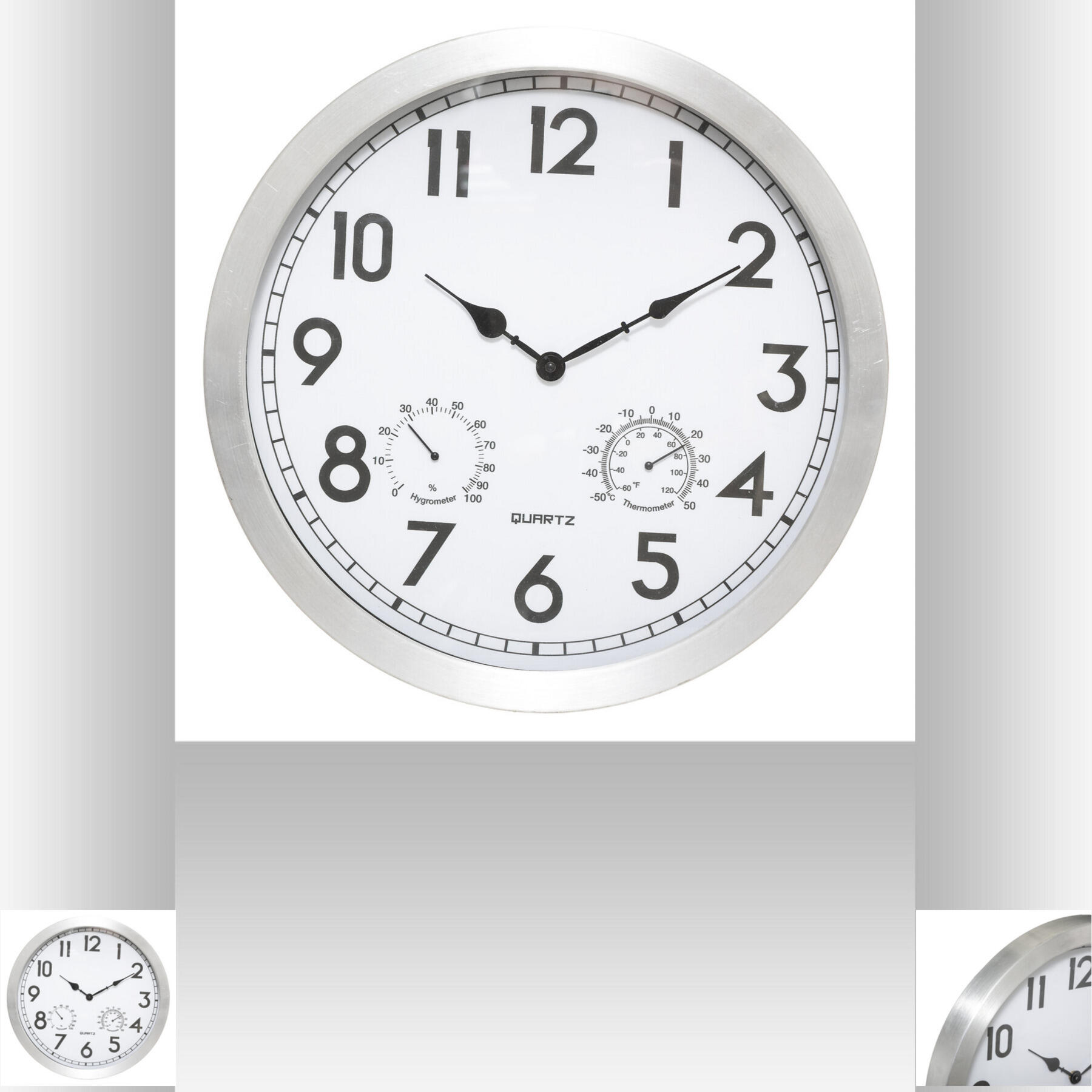 Horloge à fixation murale 182018 ATMOSPHERA argent Diam.40 cm - 2