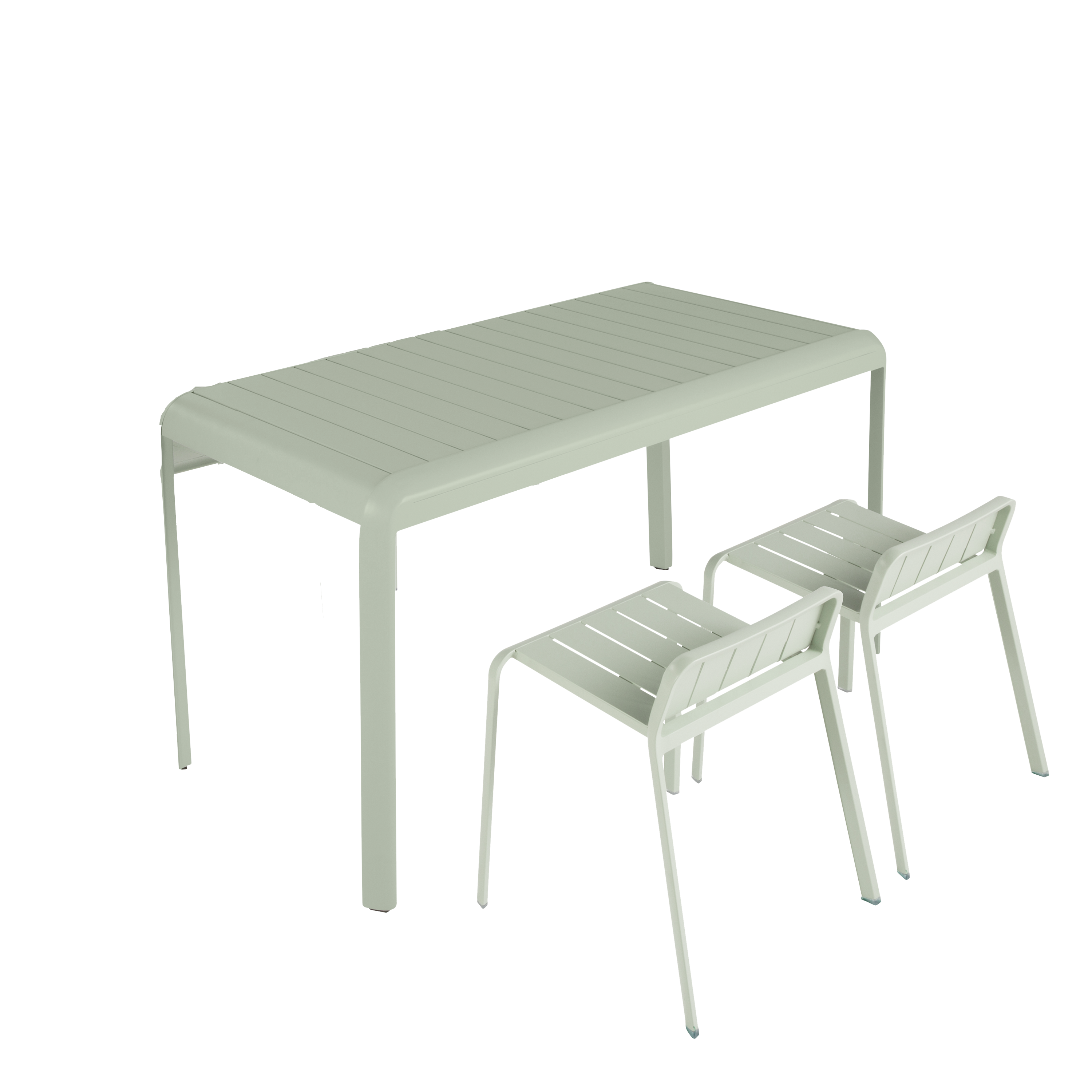 Taburete de jardín naterial idaho de aluminio sage 51x48,5x56 cm