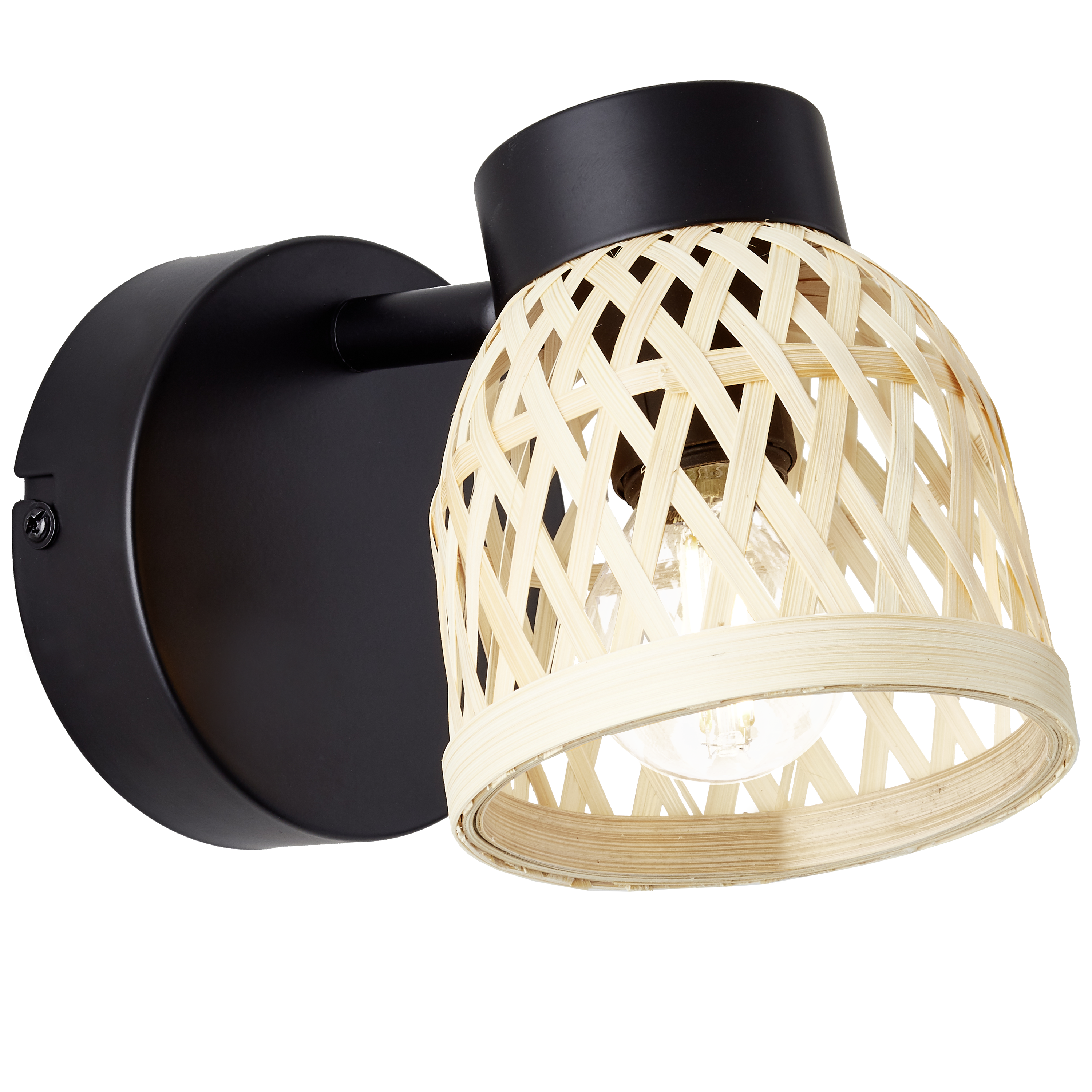 Foco decorativo NINON 1 luz E14 bamboo preto inspire - 27