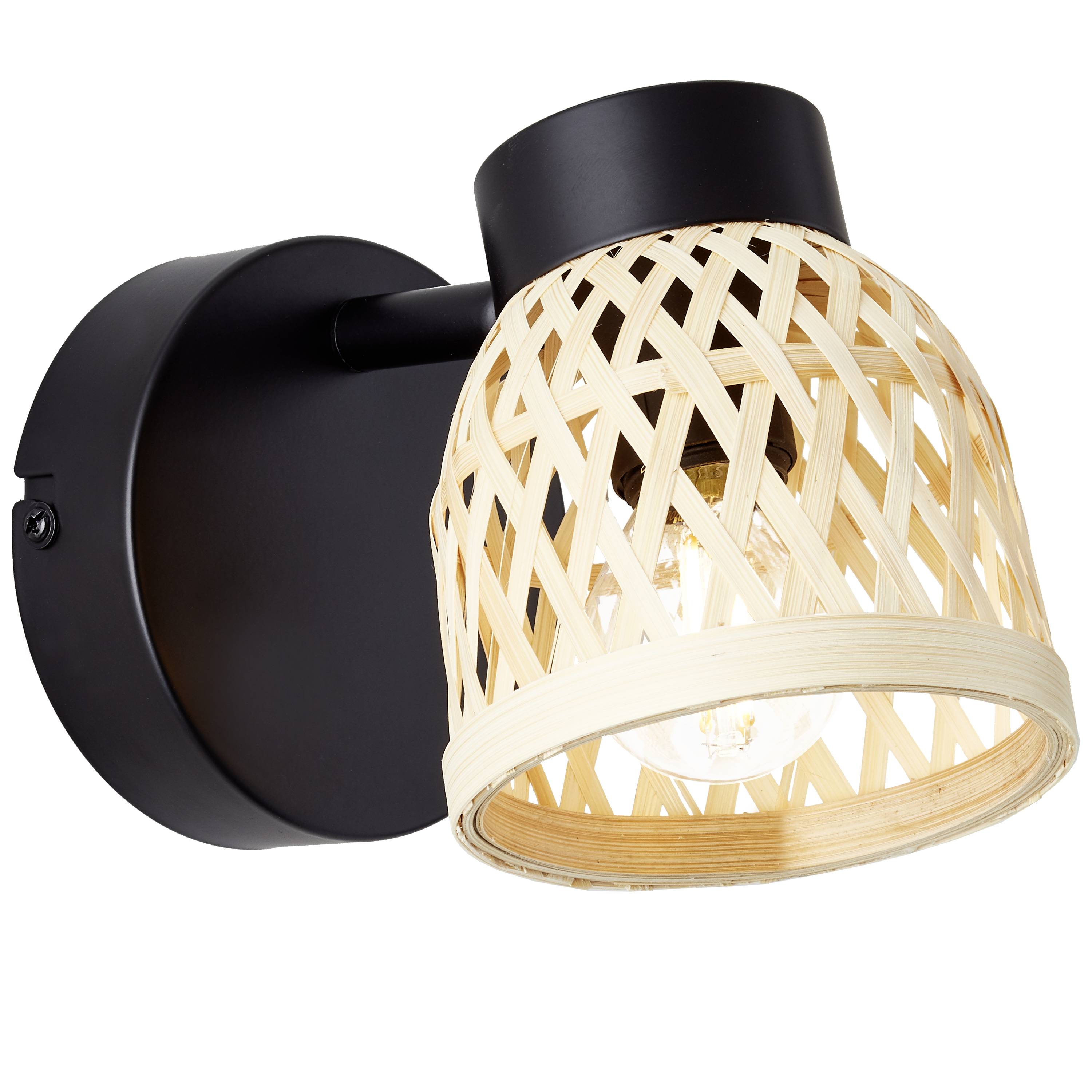 Foco decorativo NINON 1 luz E14 bamboo preto inspire - 26