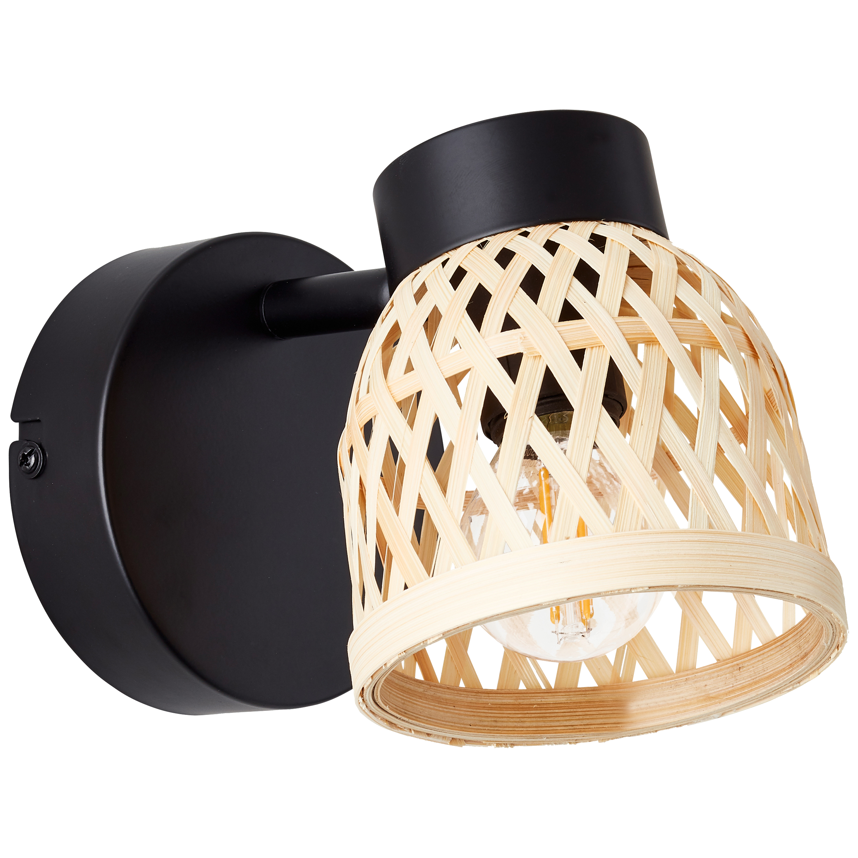Foco decorativo NINON 1 luz E14 bamboo preto inspire - 3