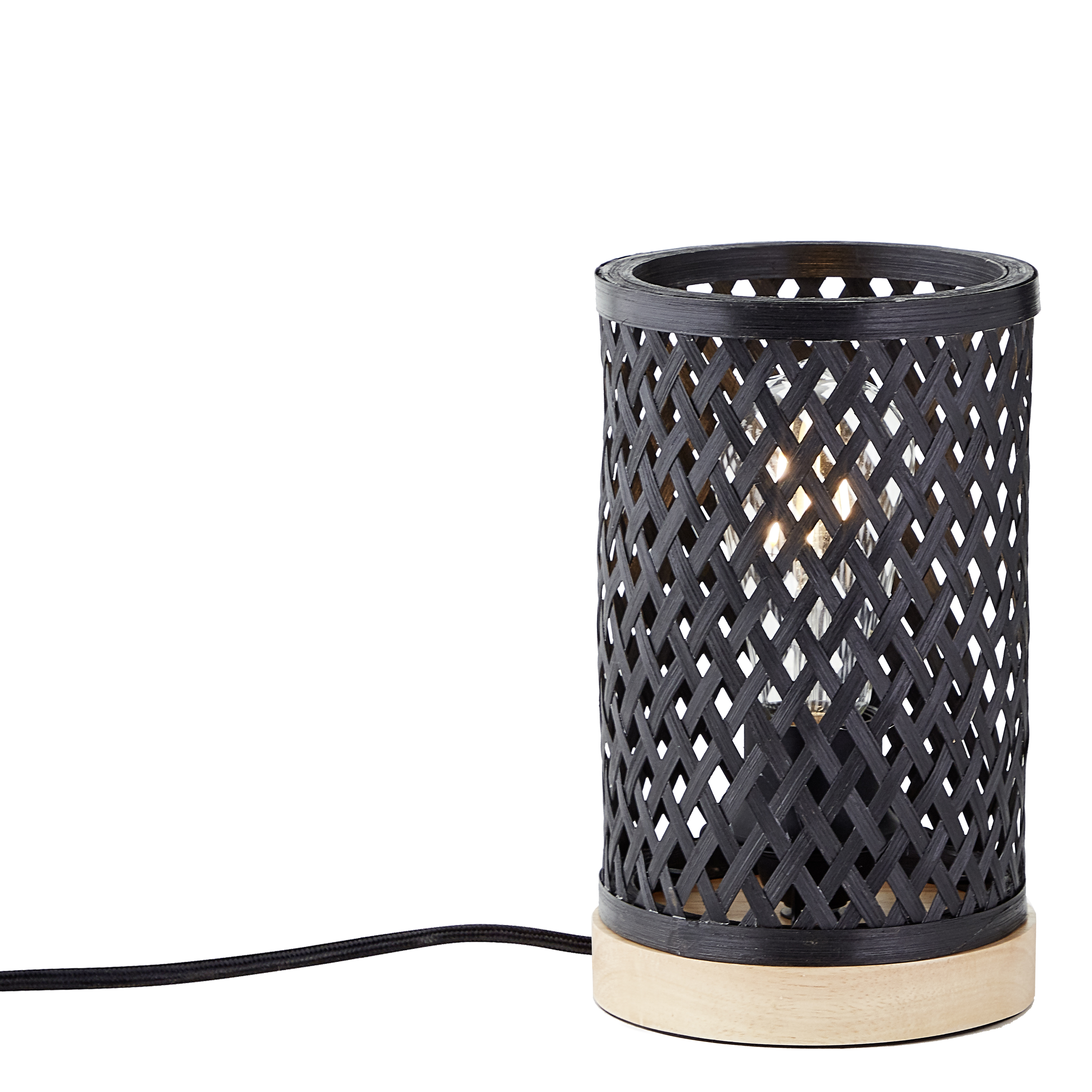 Candeeiro de mesa 23 cm 1 luz bambo preto Inspire Ninon - 6