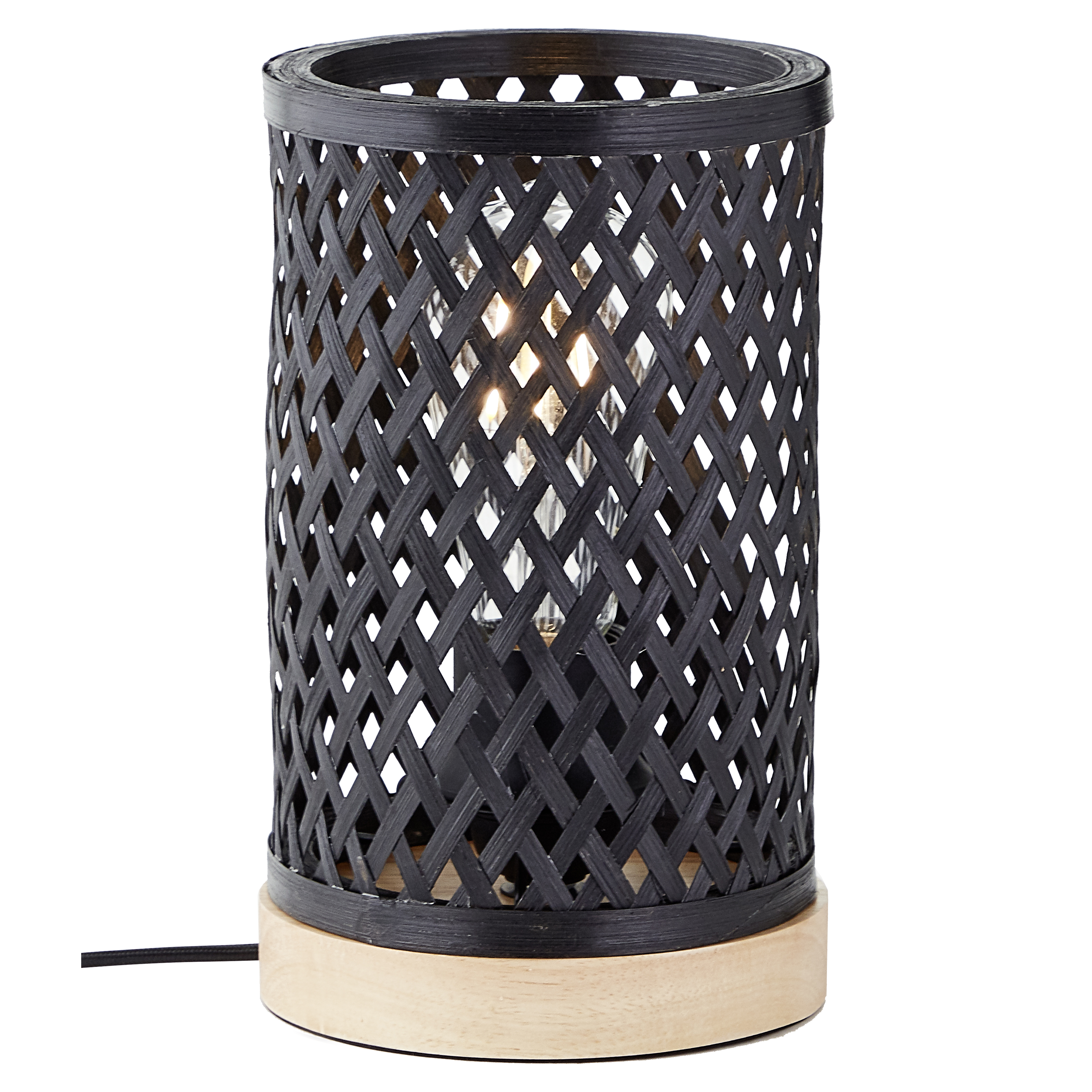 Candeeiro de mesa 23 cm 1 luz bambo preto Inspire Ninon - 32