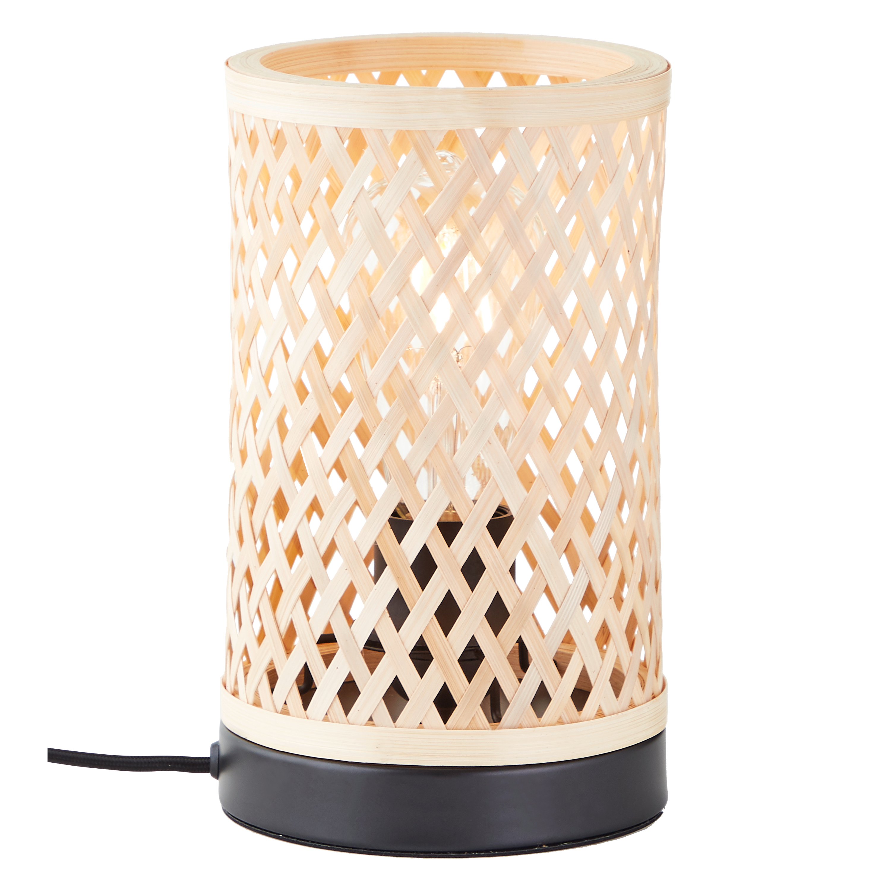 Candeeiro de mesa E27 1 luz bambo preto Inspire Ninon - 29