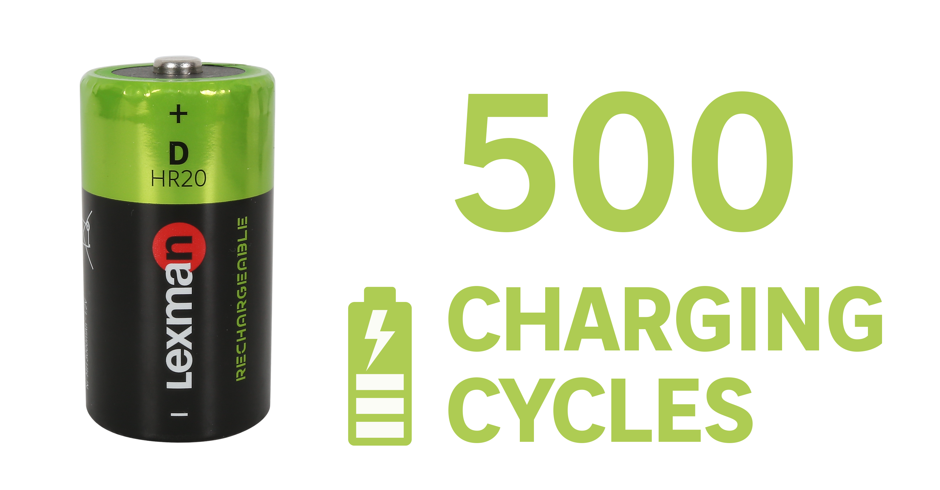 Lot de 2 piles rechargeable hr20, 3000 mAh, LEXMAN - 4