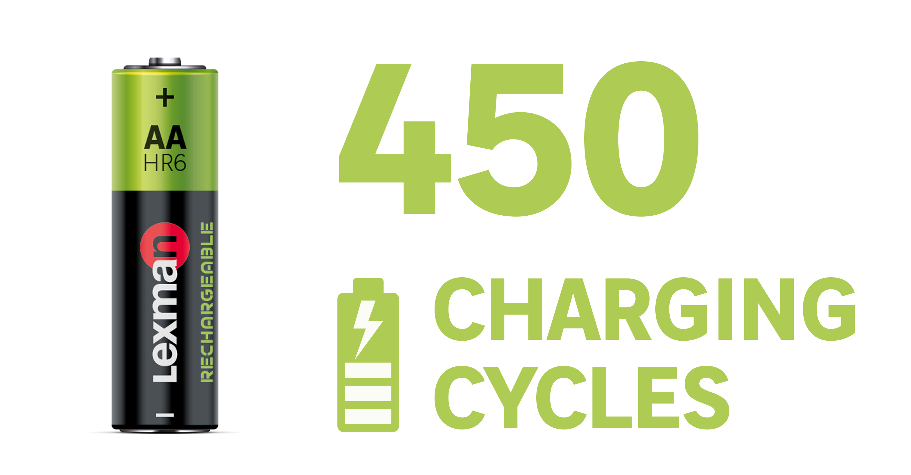 4 pilhas recarregáveis HR6 Lexman - 4
