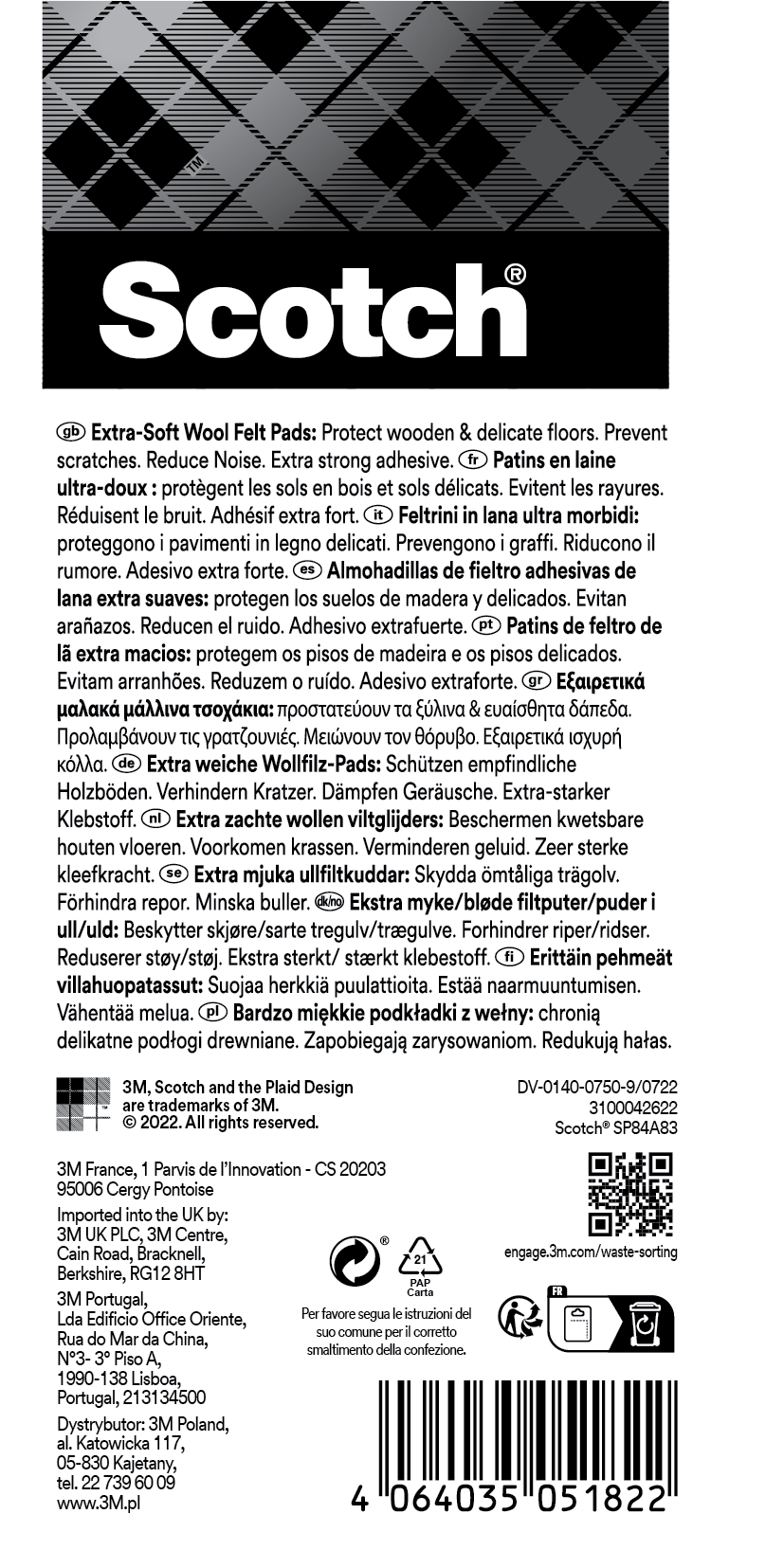 Plaque en feutre de laine adhésif marron SCOTCH l.300 x 360 mm - 2