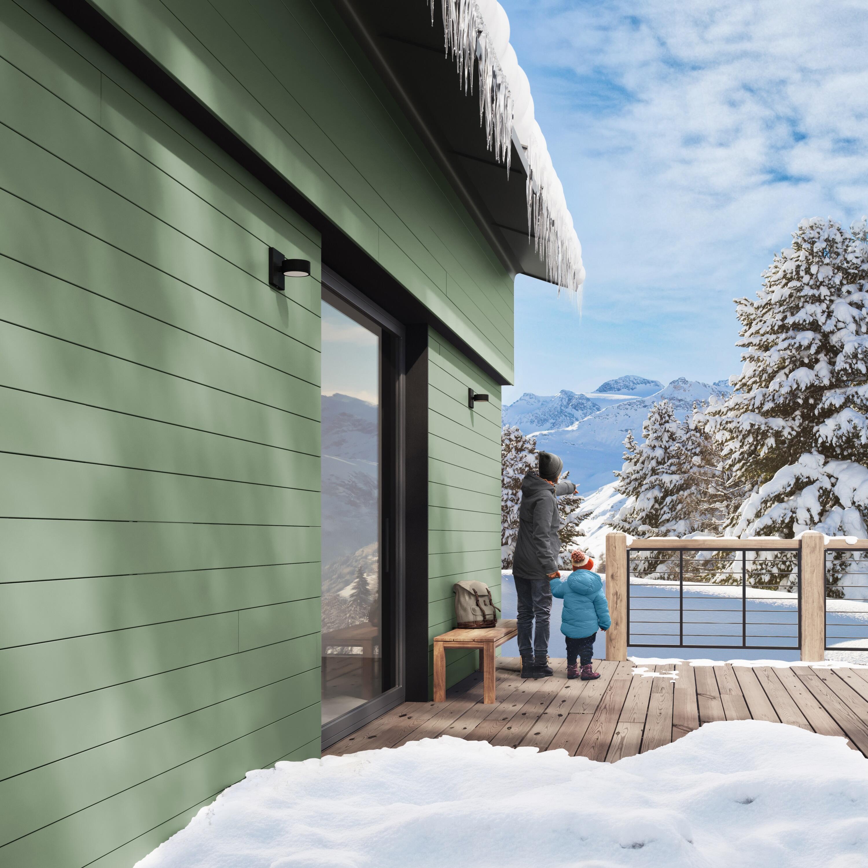 Peinture extérieure bois Climats extrêmes® V33 vert provence satiné 0.5L - 3