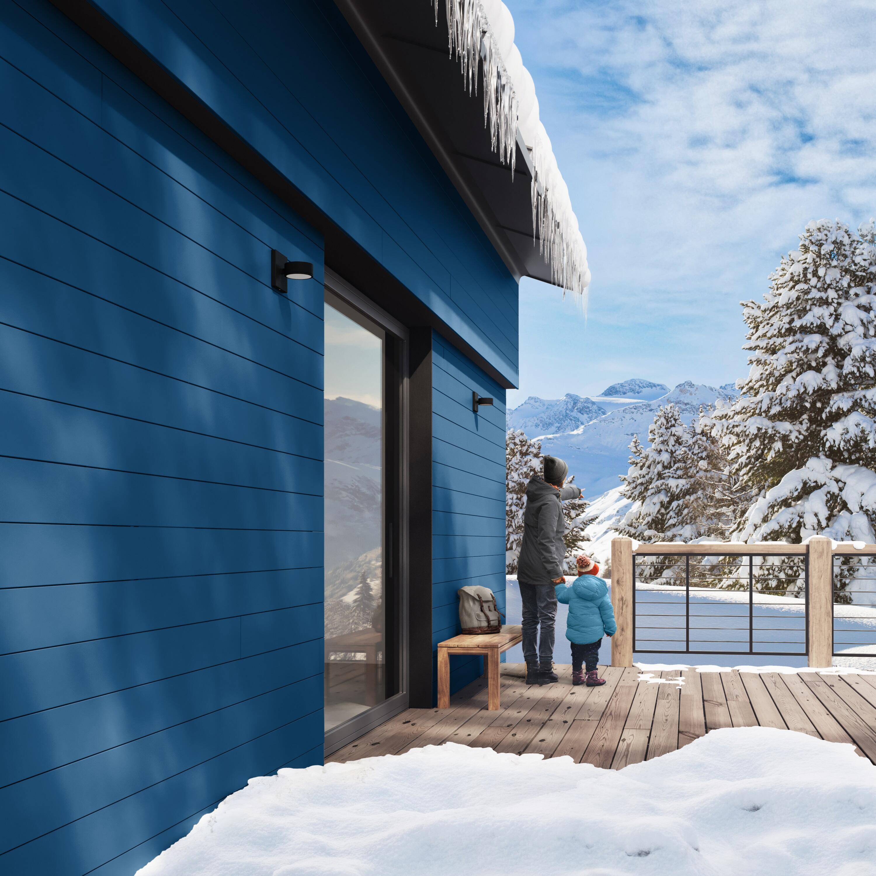 Peinture extérieure bois Climats extrêmes® V33 bleu bretagne satiné 0.5l - 3