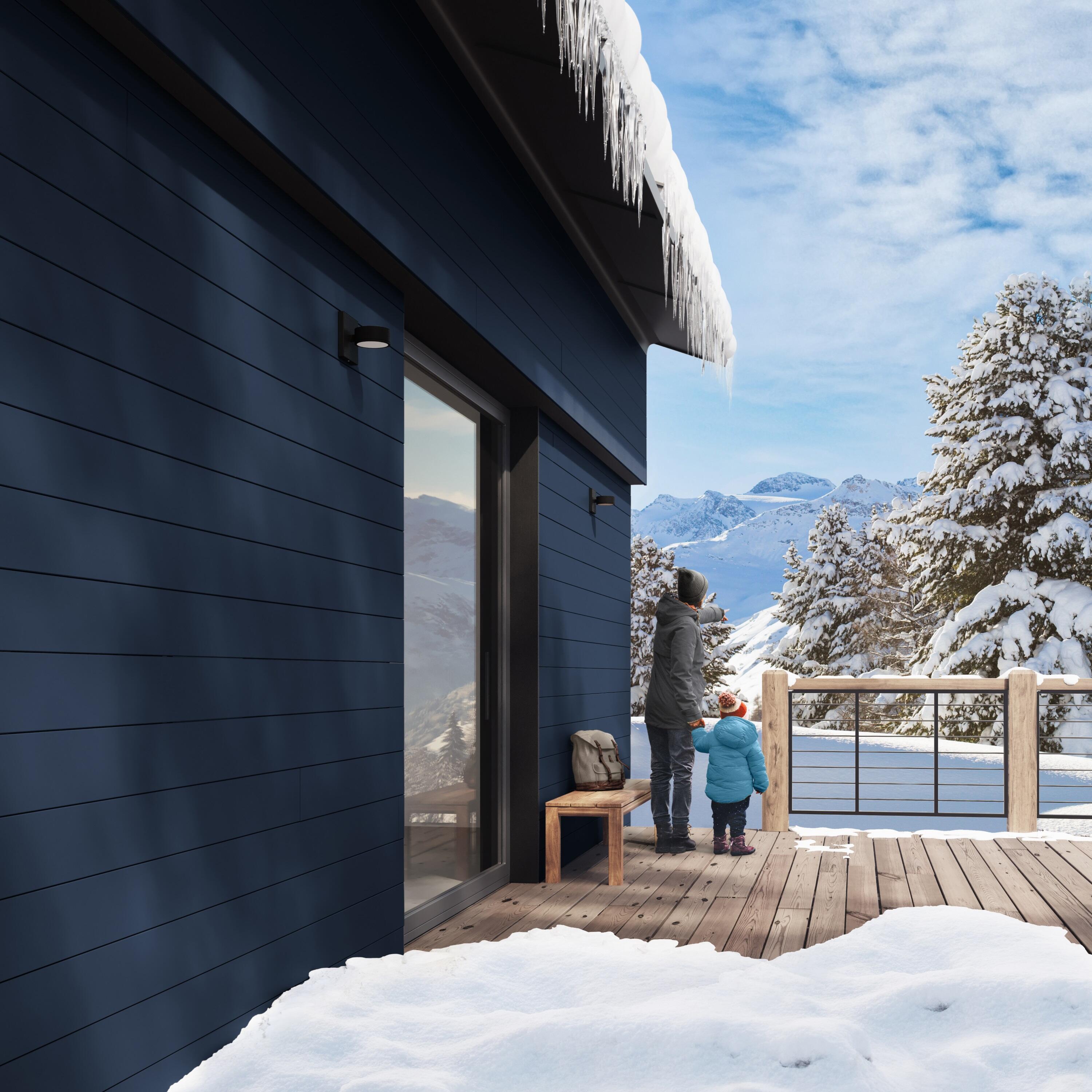 Peinture extérieure bois Climats extrêmes® V33 bleu hoggar satiné 0.5l - 3