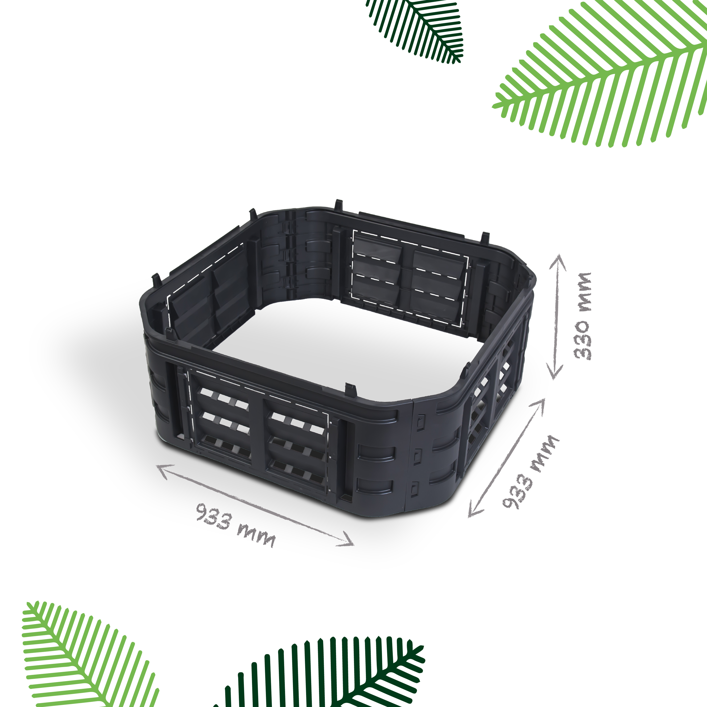 Composteur d'extérieur GEOLIA noir 260 l - 2