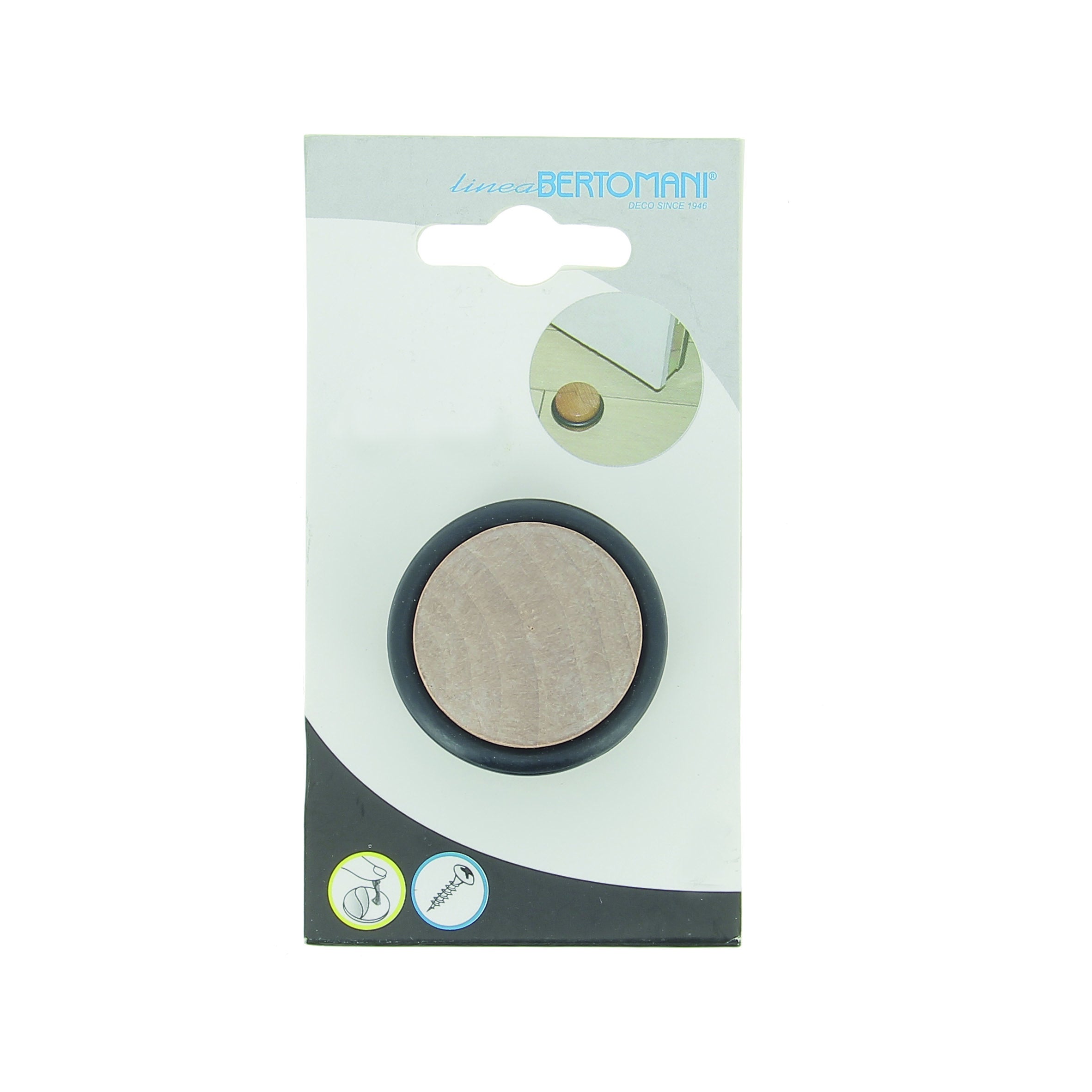 Butée de porte à fixer au sol CHRISLIGNE bois chêne, L.4.1 x H.2.3 x l.4.1 cm - 5