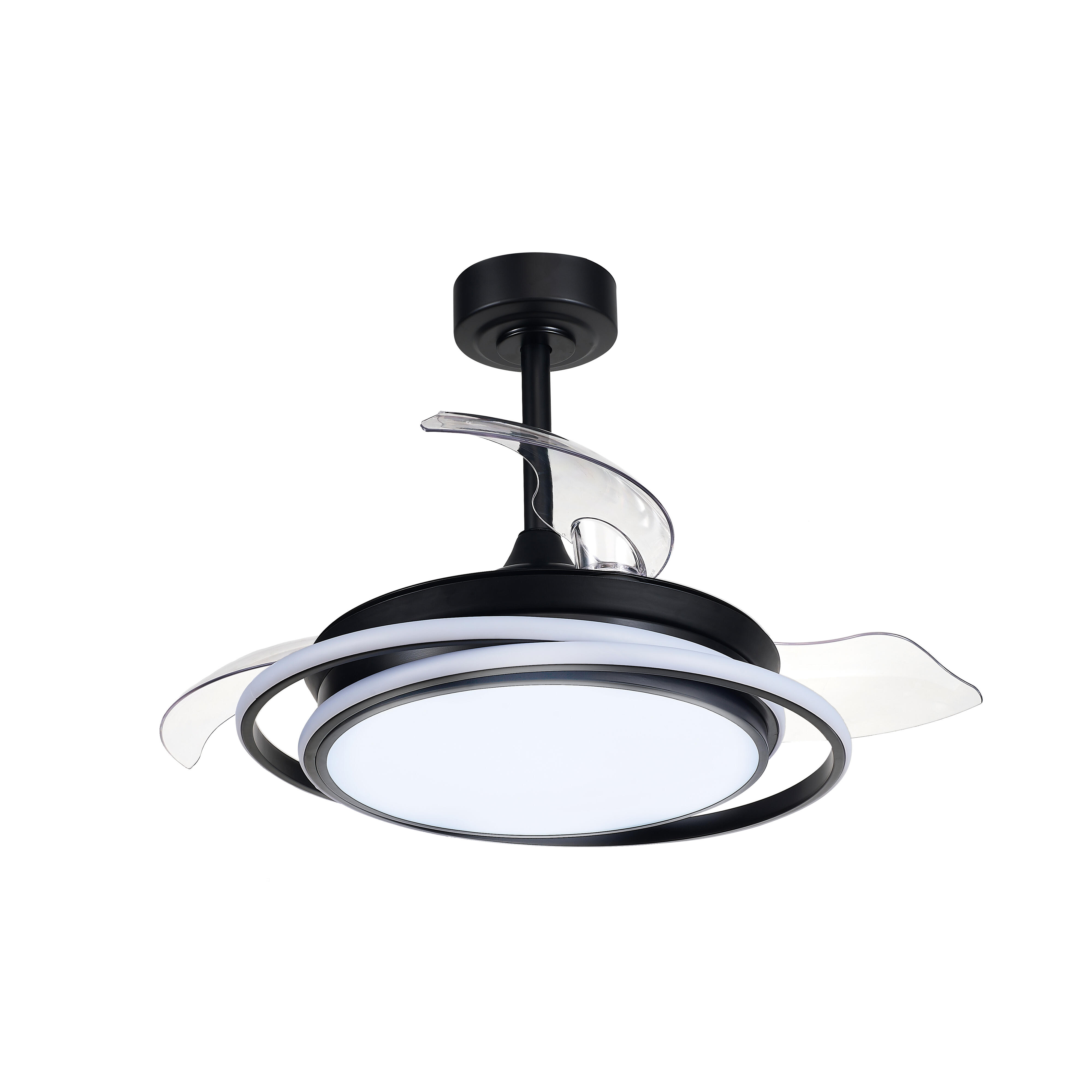 Ventilador de techo con luz motor dc mini tala negro 92 cm color luz regulable