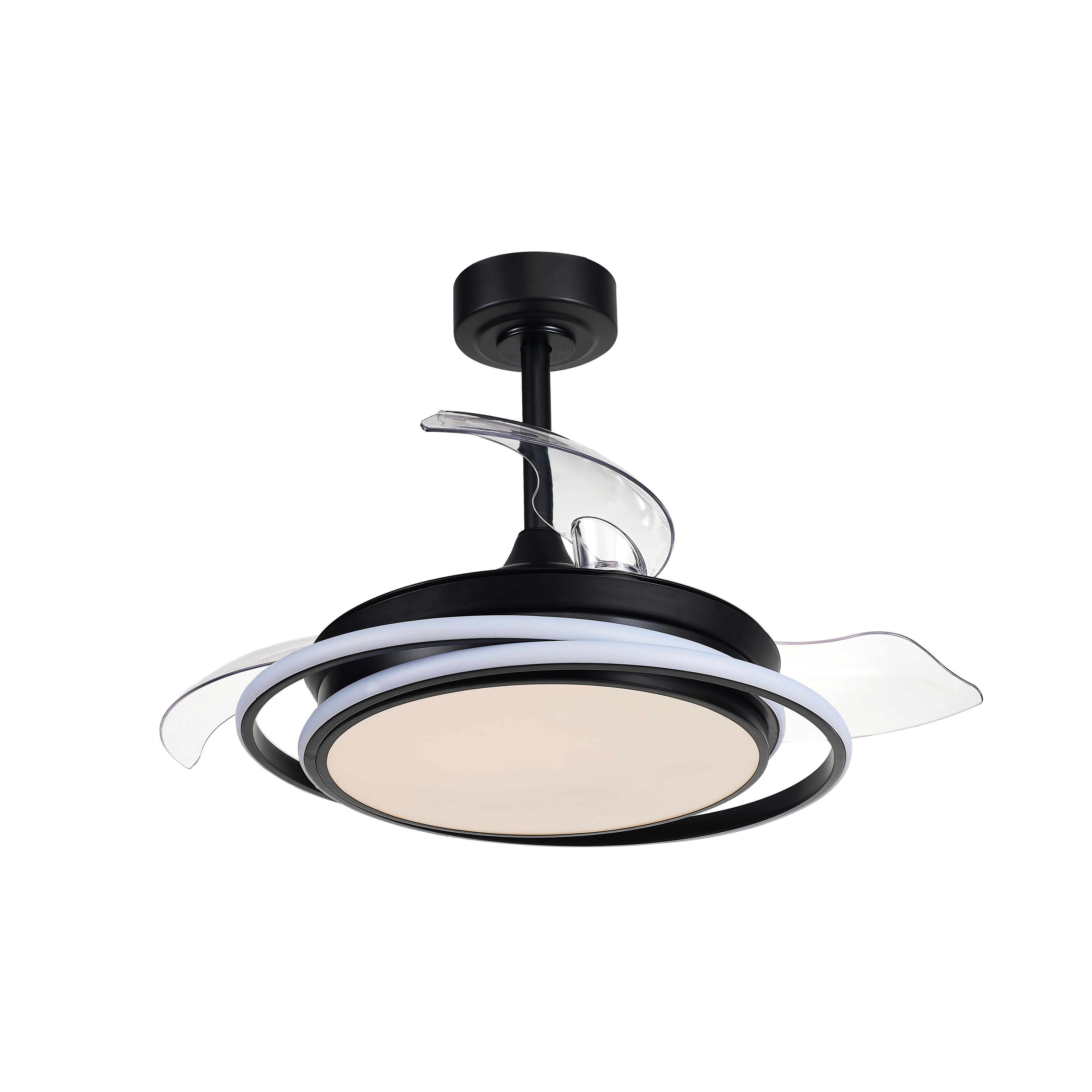 Ventilador de techo con luz motor dc mini tala negro 92 cm color luz regulable
