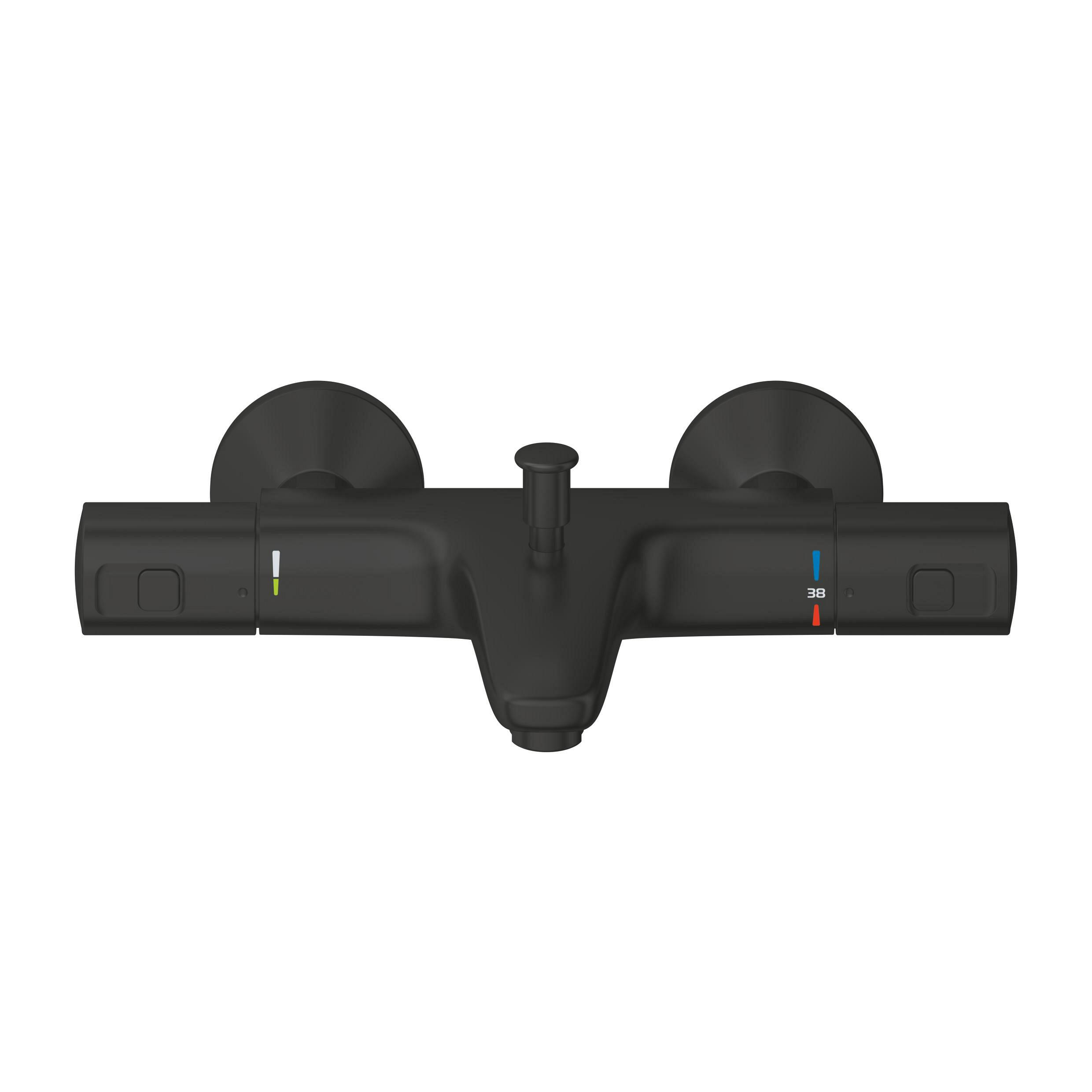 Grifo de bañera termostático GROHE Start Negro Mate negro mate Antical Latón - 6