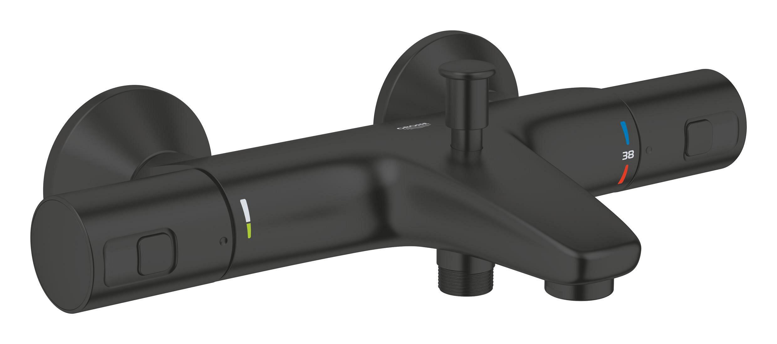 Grifo bañera termostático grohe start negro mate negro