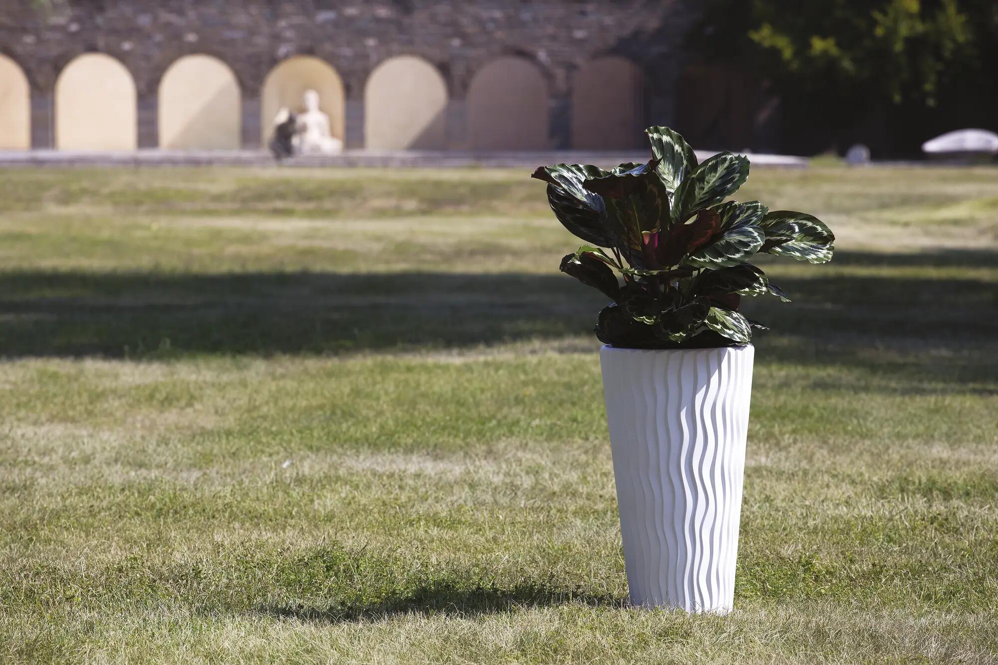 Vaso Sandy PROSPERPLAST in polipropilene bianco H 53.1 x ø 29.7 cm - 2