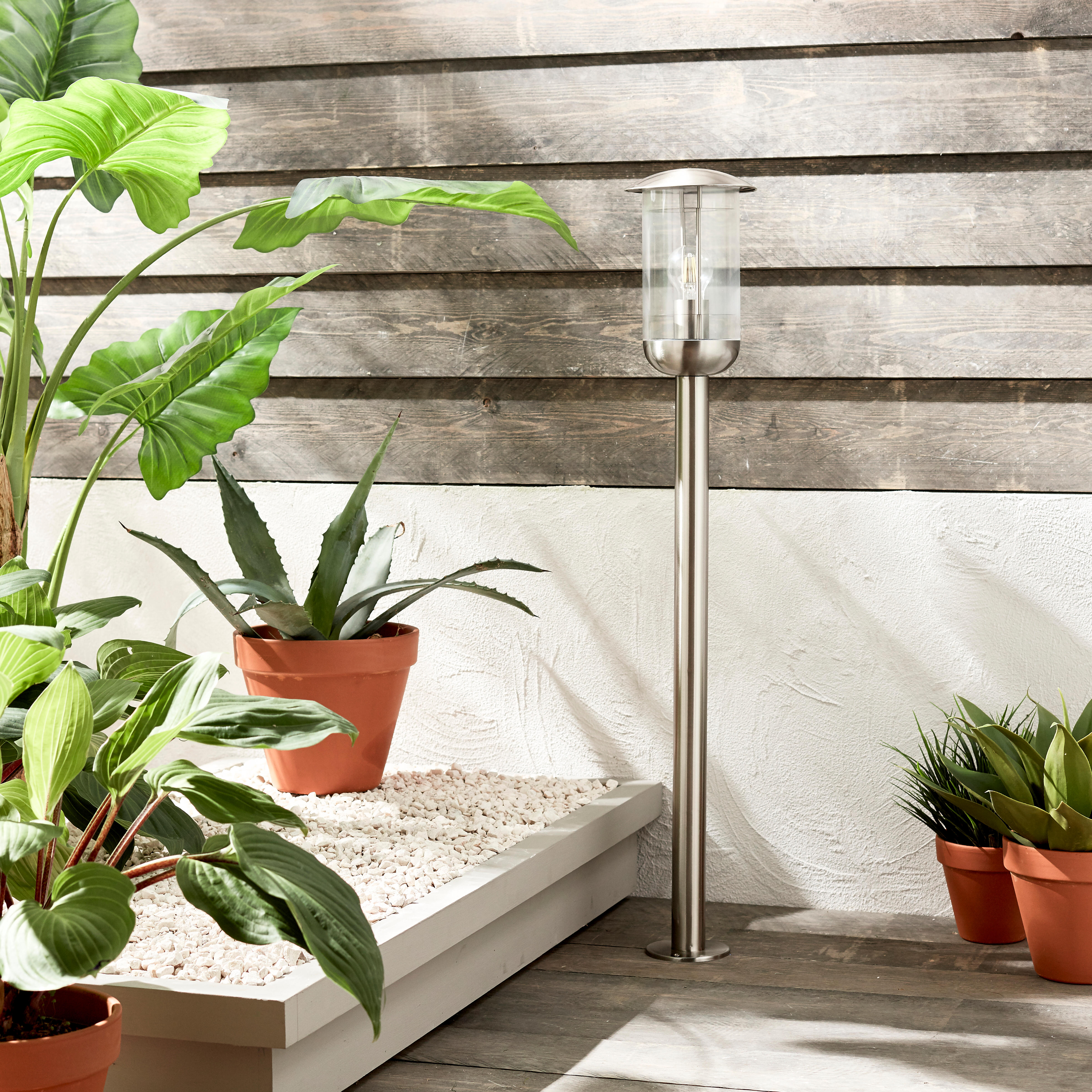 Lampione da giardino, Harvey H 100 cm, argento, IP44 INSPIRE - 4