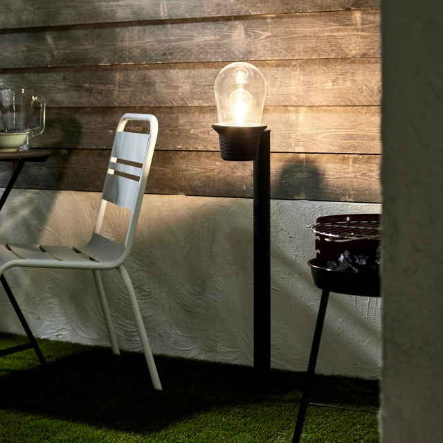 Lampione da giardino, Shelby H 138 cm, nero, IP44 INSPIRE
