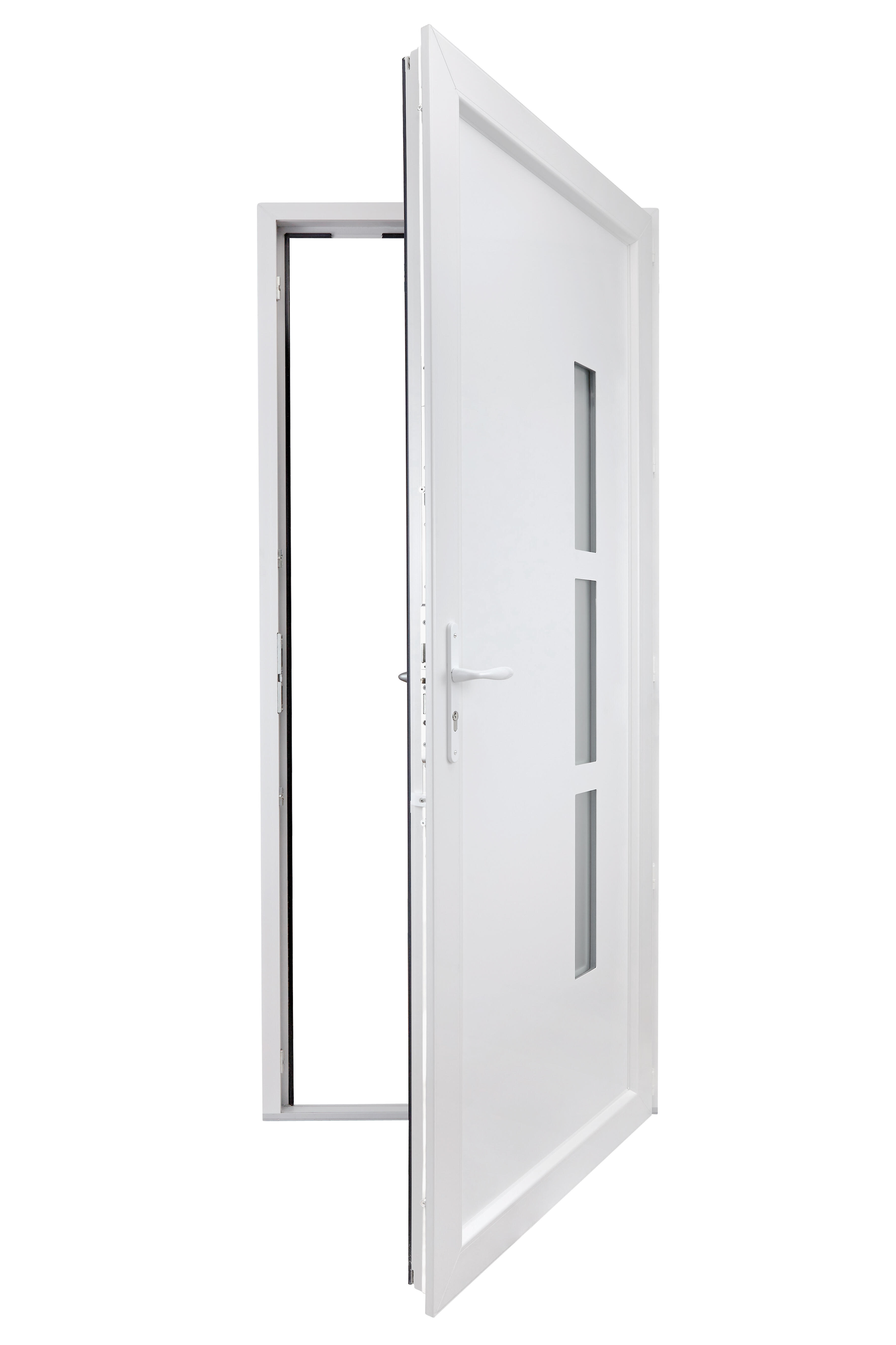 Porte d'entrée PVC Manhattan 2 Primo H.215 x l.90 cm gris anthr., p. gauche - 3