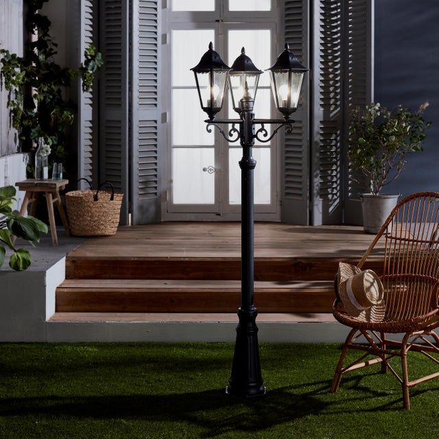 Lampadaire extérieur Monza E27 max 60W noir INSPIRE