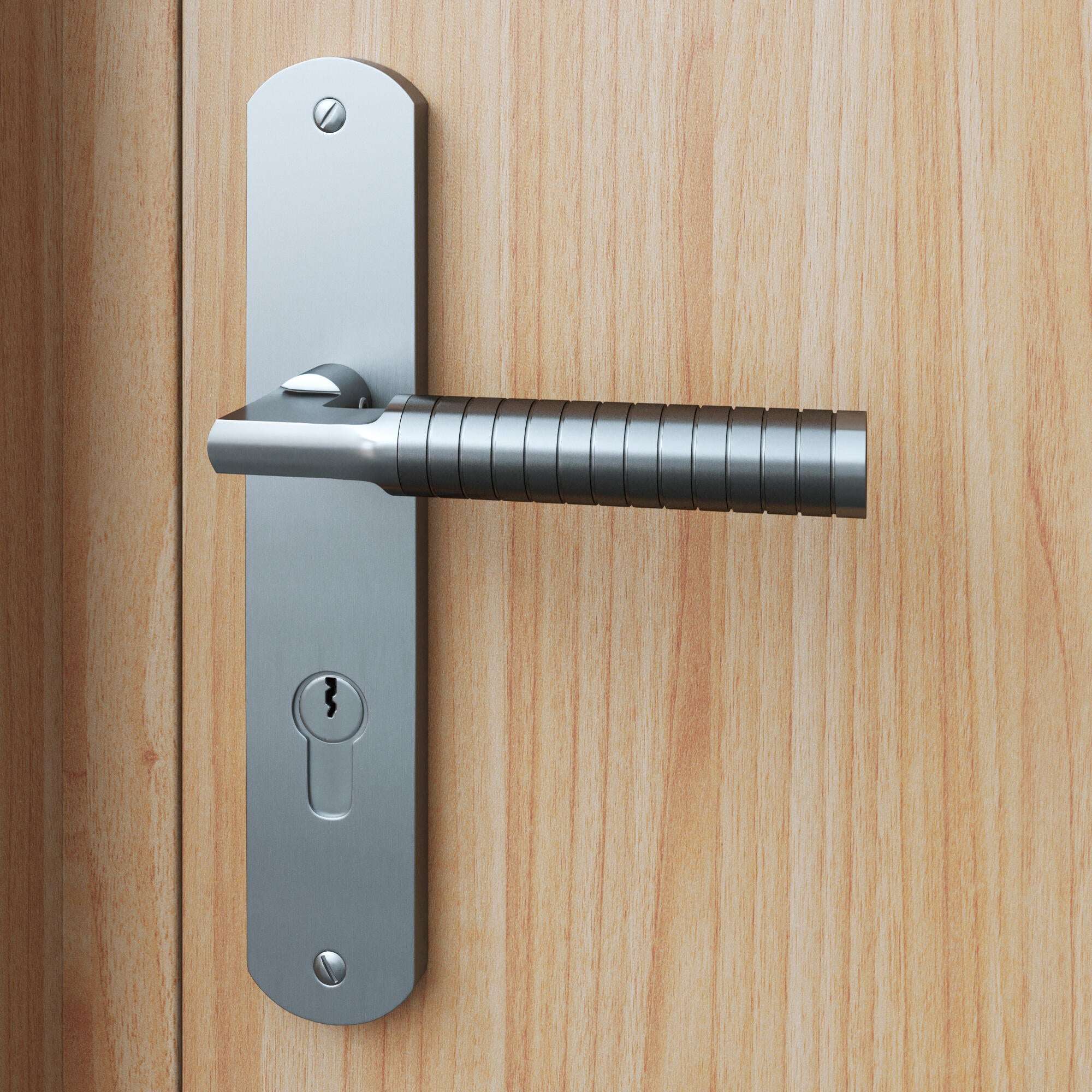 Amig - Poignée Décorative De Type Forgé | Zamak Avec Plaque Lisse Pour Portes Rustiques | Fixation Solide | Facile D'installation, Noir, 280452 Mm, Métal