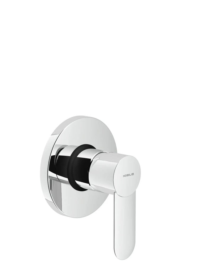 Rubinetto per doccia getto laminare cristallino ad incasso monocomando ABX cromo lucido NOBILI
