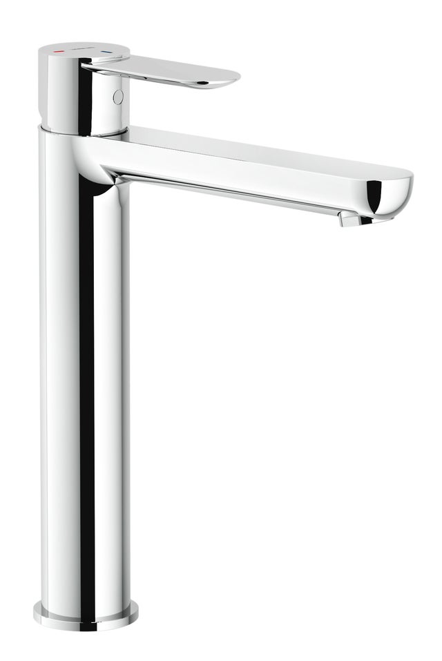 Rubinetto per lavabo getto laminare cristallino ABX cromato lucido NOBILI H 26.8 cm