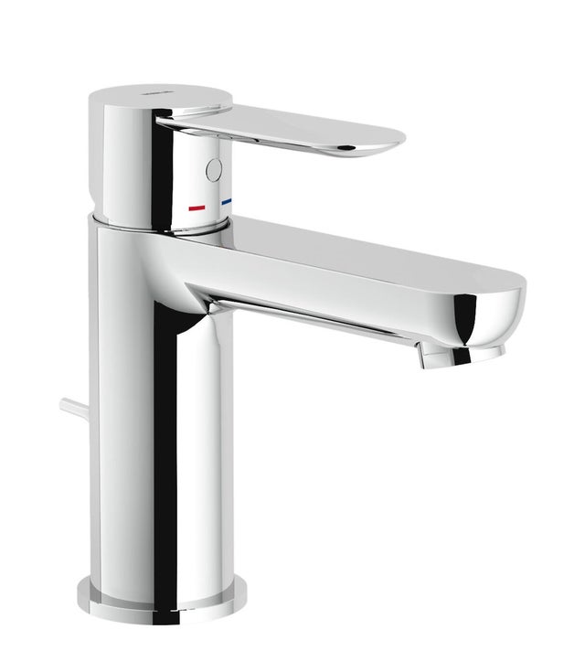 Rubinetto per lavabo a canna bassa getto laminare cristallino ABX cromato lucido NOBILI H 13.8 cm