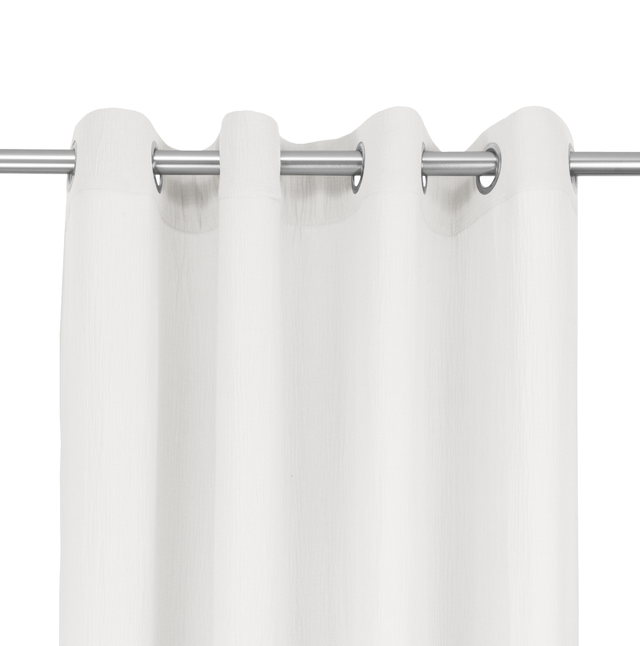 Rideau tamisant, Suzan, coton, blanc H.280 x l.140 cm INSPIRE