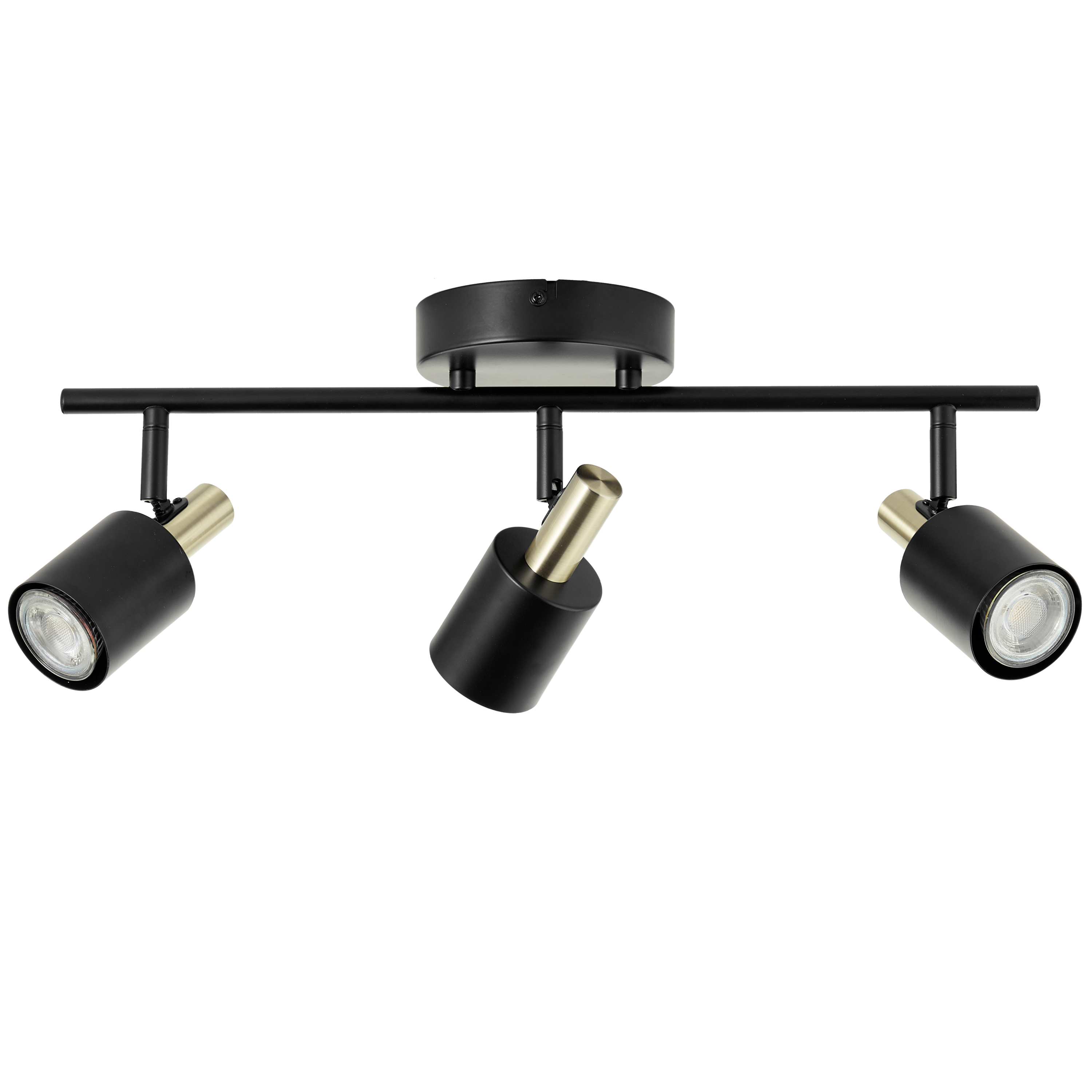 Faretto decorativo senza fonte luminosa VADOR in acciaio nero GU10 10W INSPIRE 3 luci - 2
