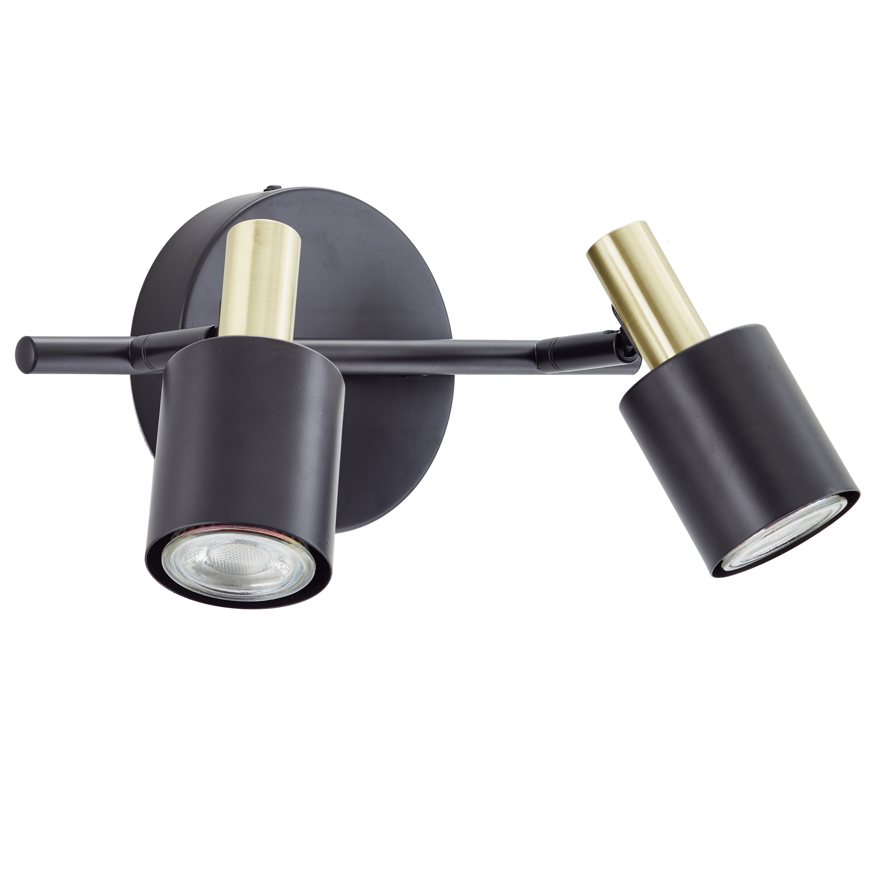 Candeeiro de teto INSPIRE VADOR GU10 2LUZES D6CM PRETO E DOURADO - 21