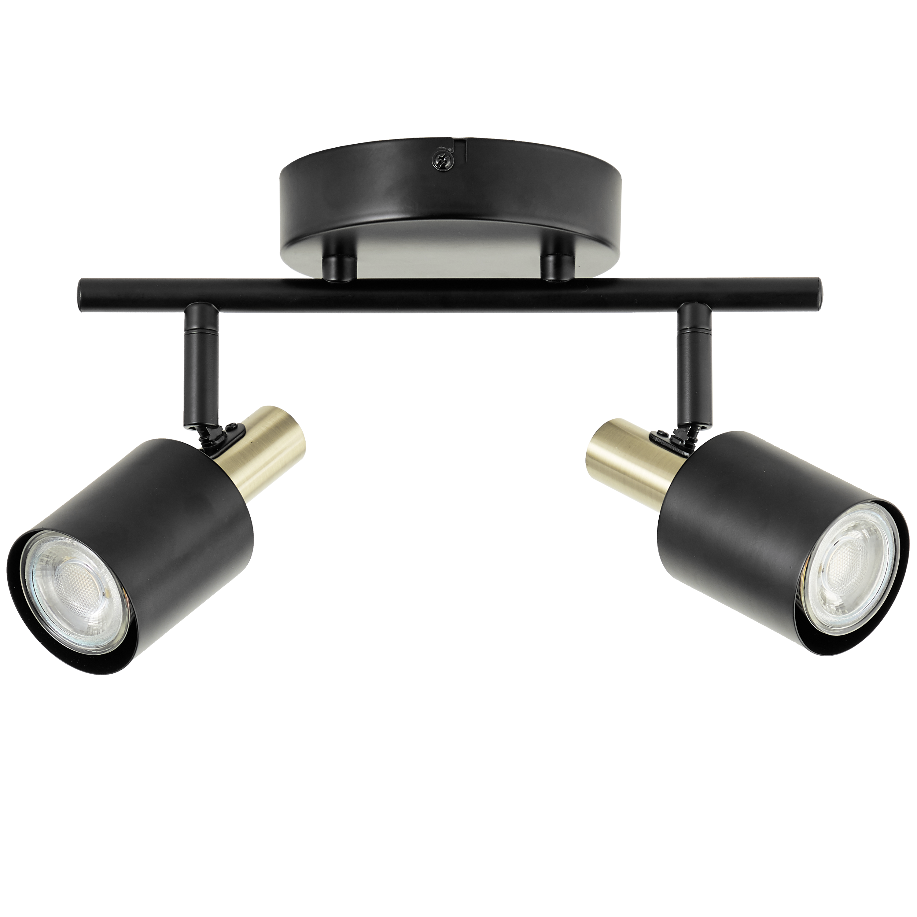 Rampe 2 spots Vador, produit sans abat-jour noir, GU10, INSPIRE - 11