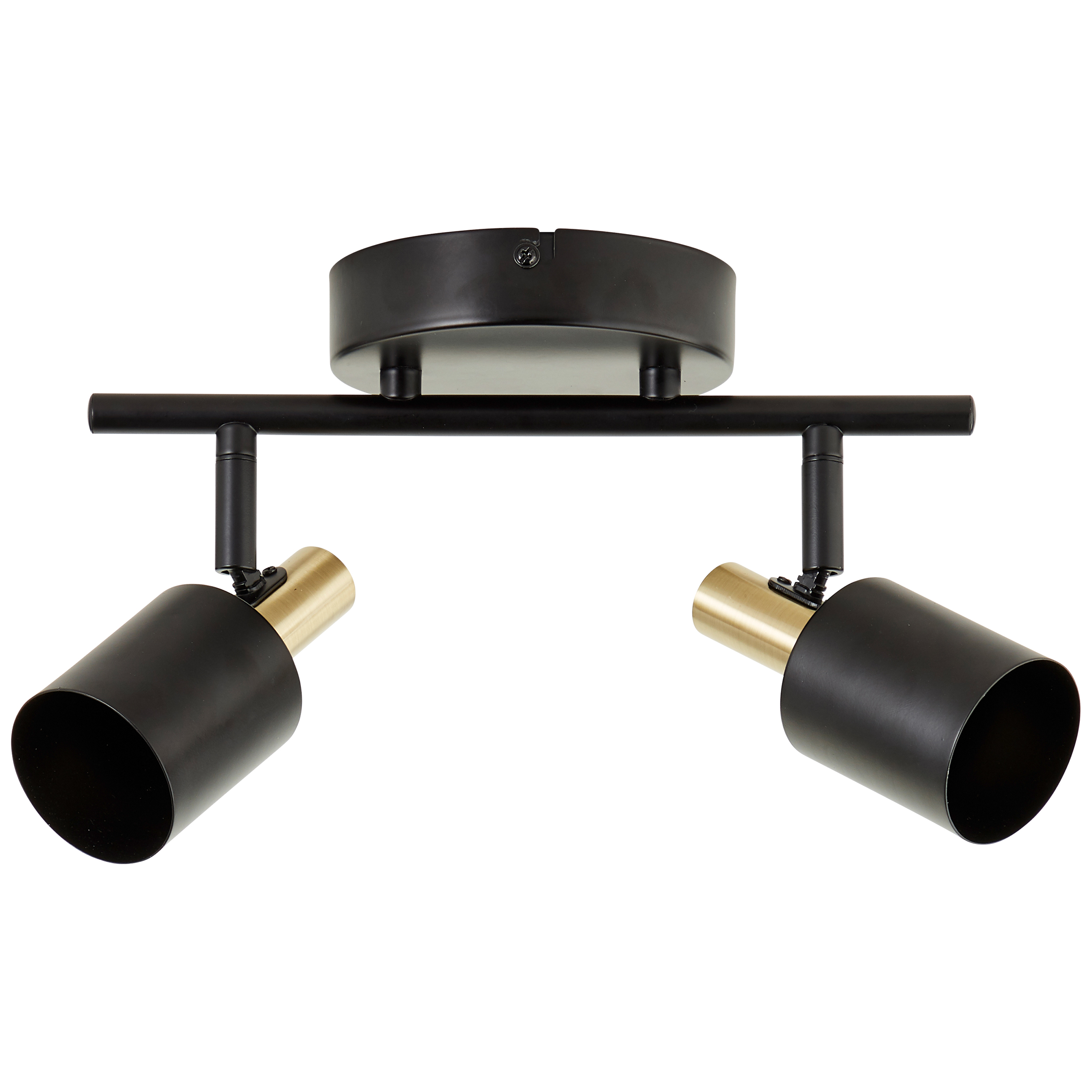 Rampe 2 spots Vador, produit sans abat-jour noir, GU10, INSPIRE - 10