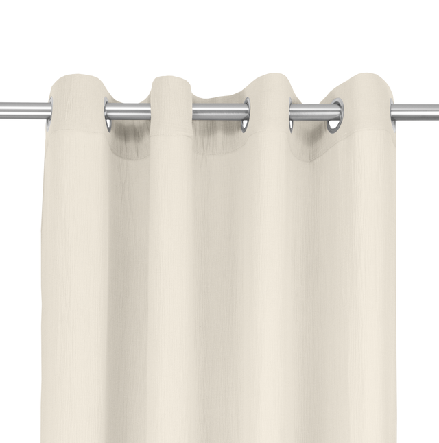 Rideau tamisant, Suzan coton, beige H.280 x l.140 cm INSPIRE