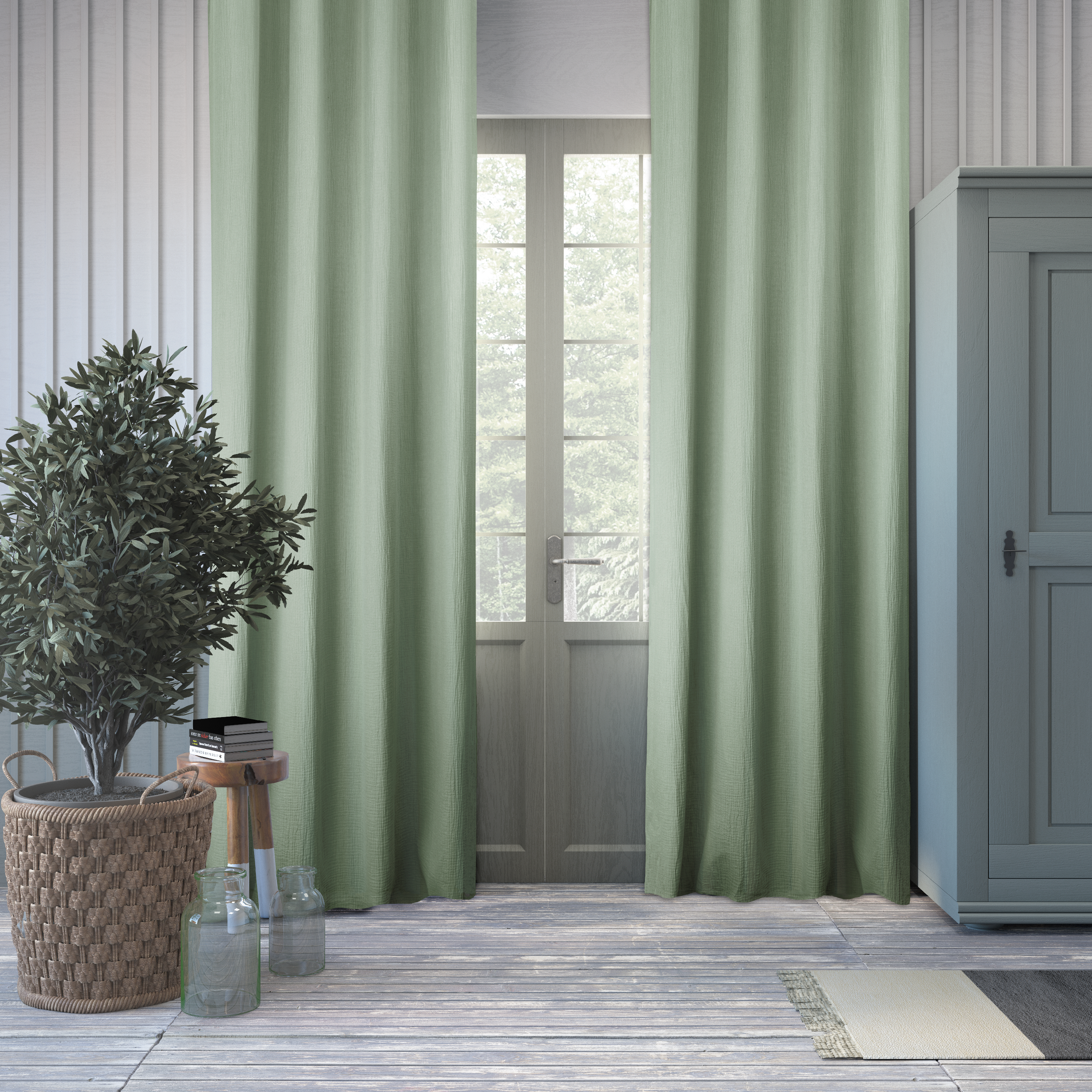 Cortinado ilhós Suzan 140x280cm forest 3 Inspire - 17