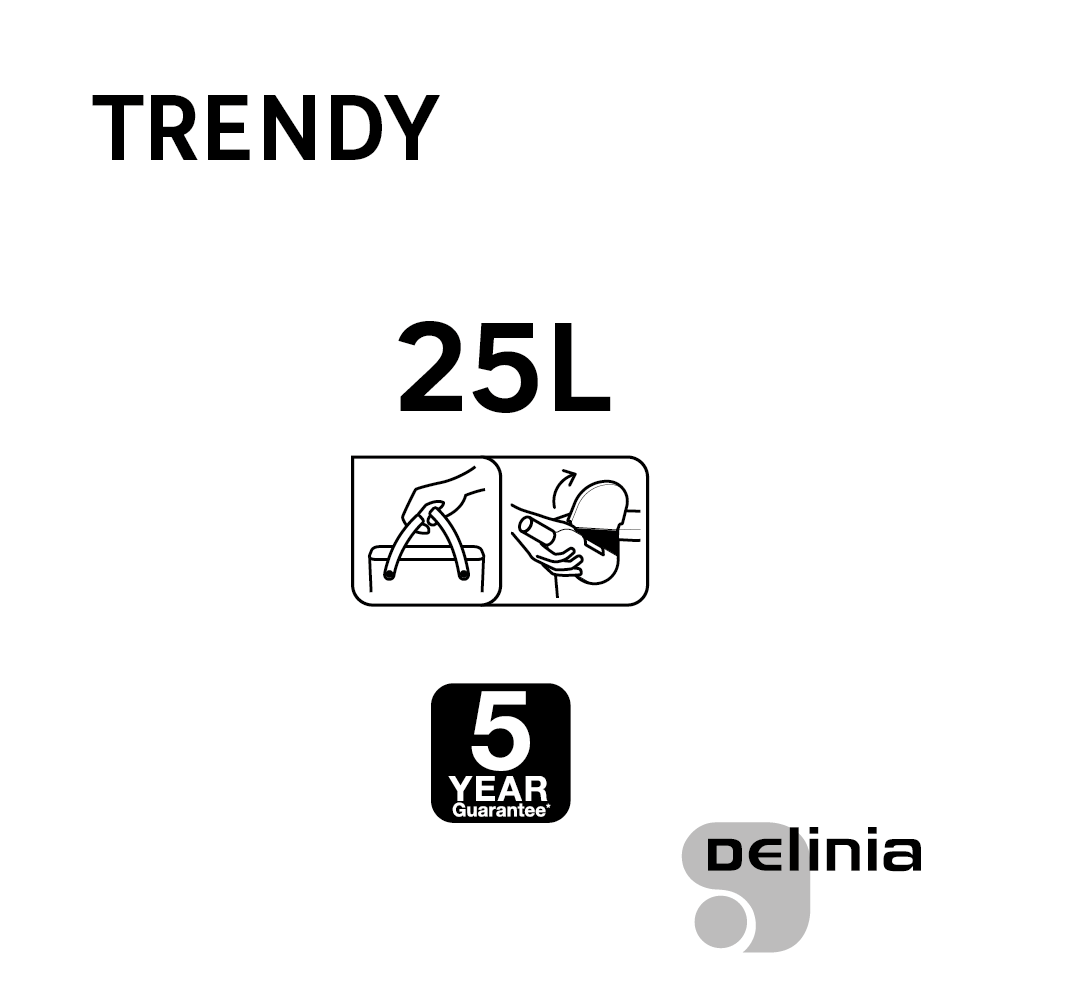 Poubelle de cuisine 25L DELINIA Trendy anthracite - 5