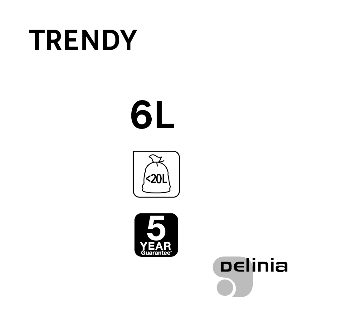 Poubelle compost de cuisine 6L DELINIA Trendy anthracite - 10