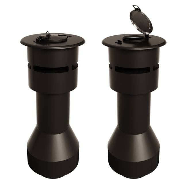 Terminal vertical réglable 80/130 PGI NOIR Terminal pgi POUJOULAT D.130 mm