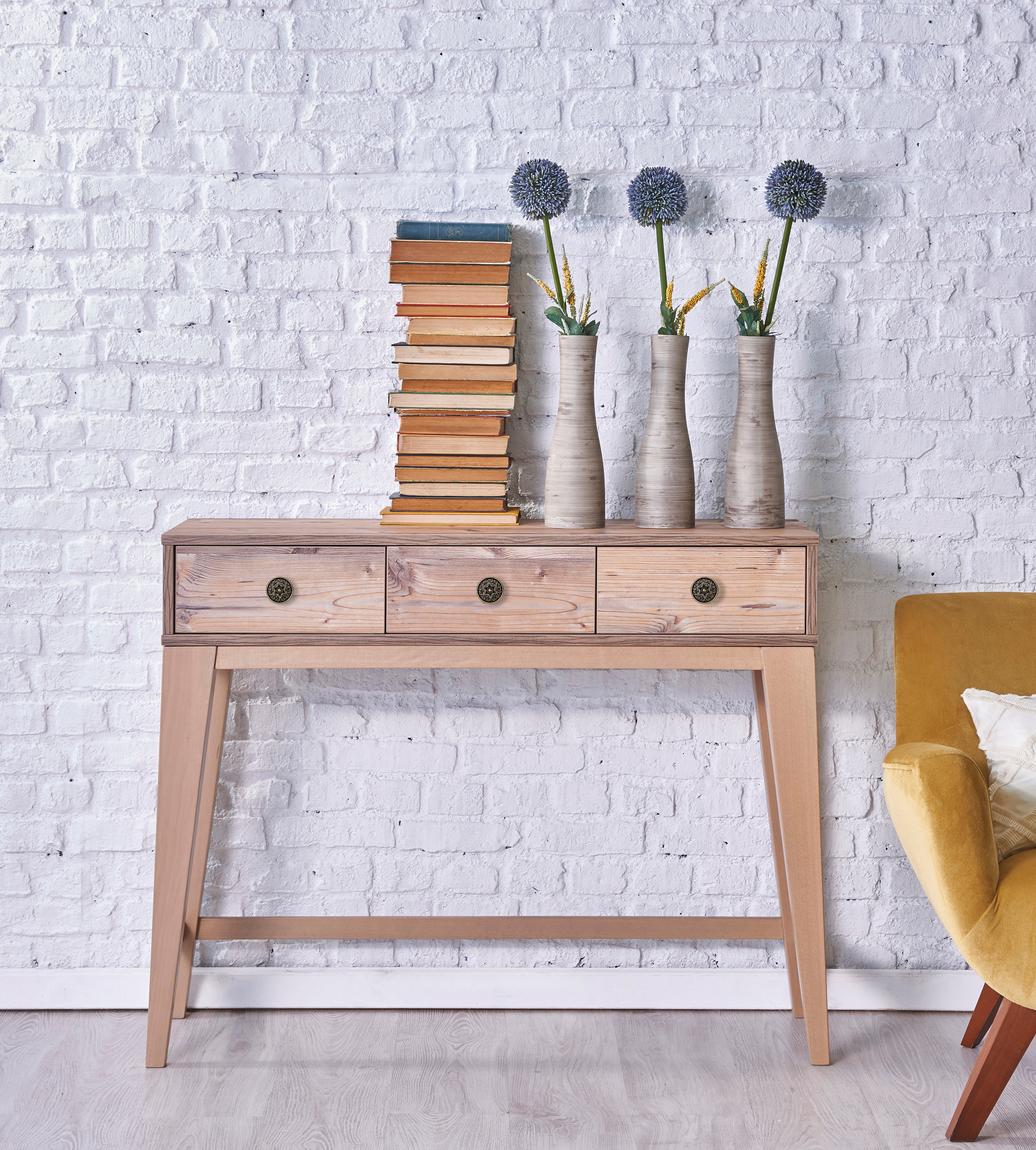 Puxadores para móvel Nesu redondo couro velho 35mm - 2