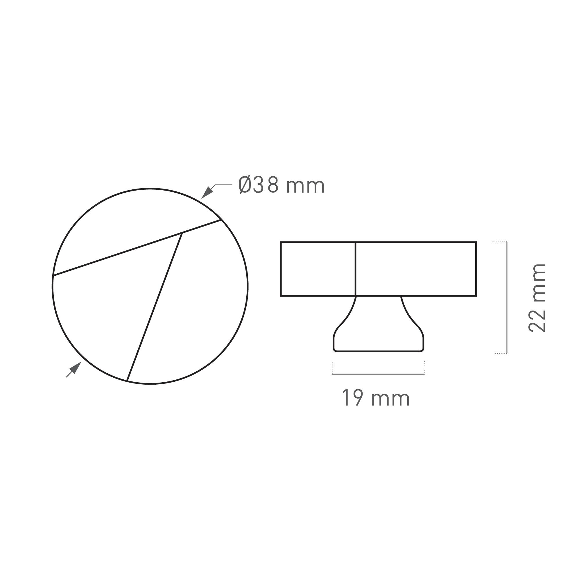 Puxador para móvel Nesu redondo madeira resina 40mm - 4