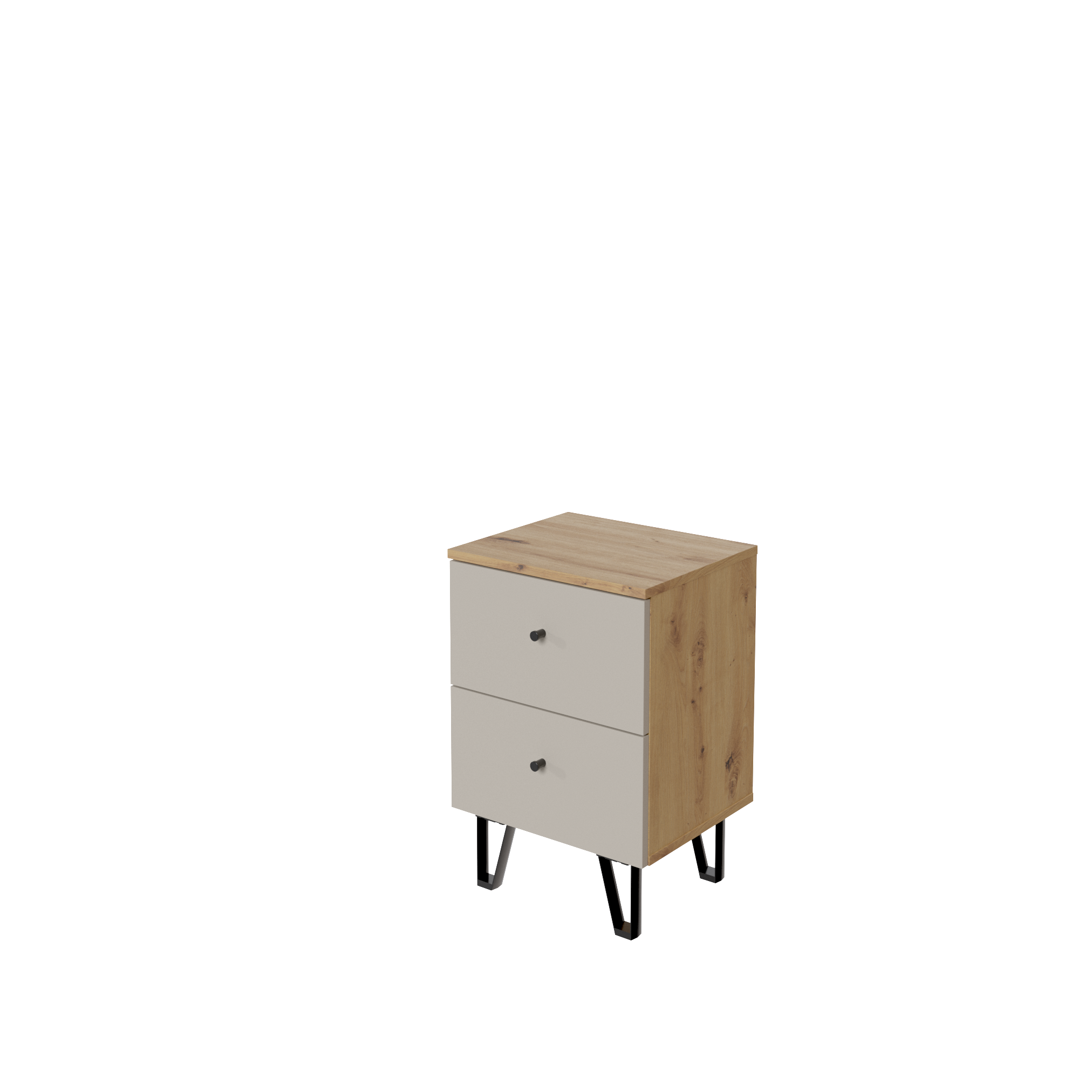 Cajonera de frente cerrado con 2 cajón/es de 40.2x59.4x35 cm