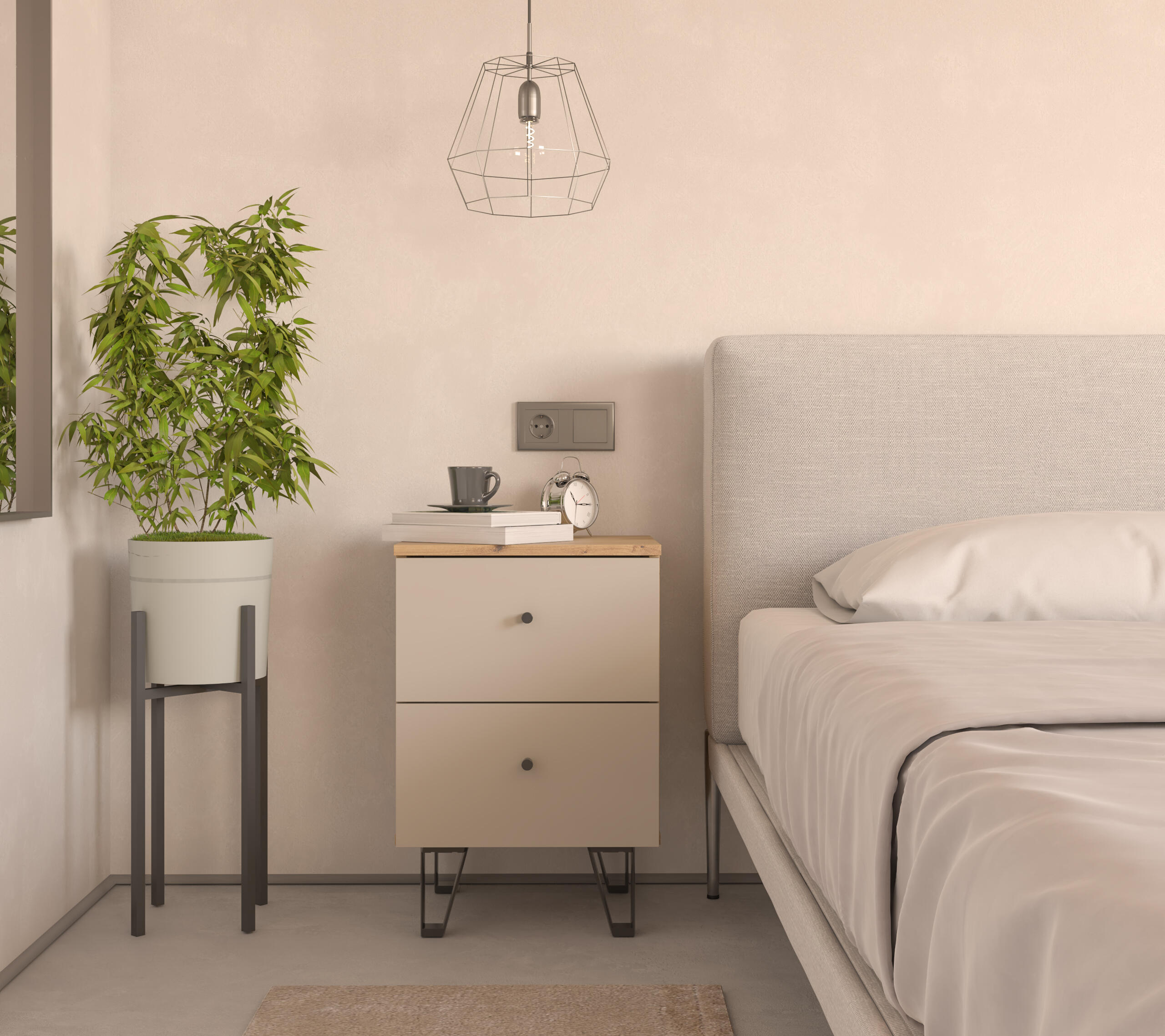 Cajonera de frente cerrado con 2 cajón/es de 40.2x59.4x35 cm - 3