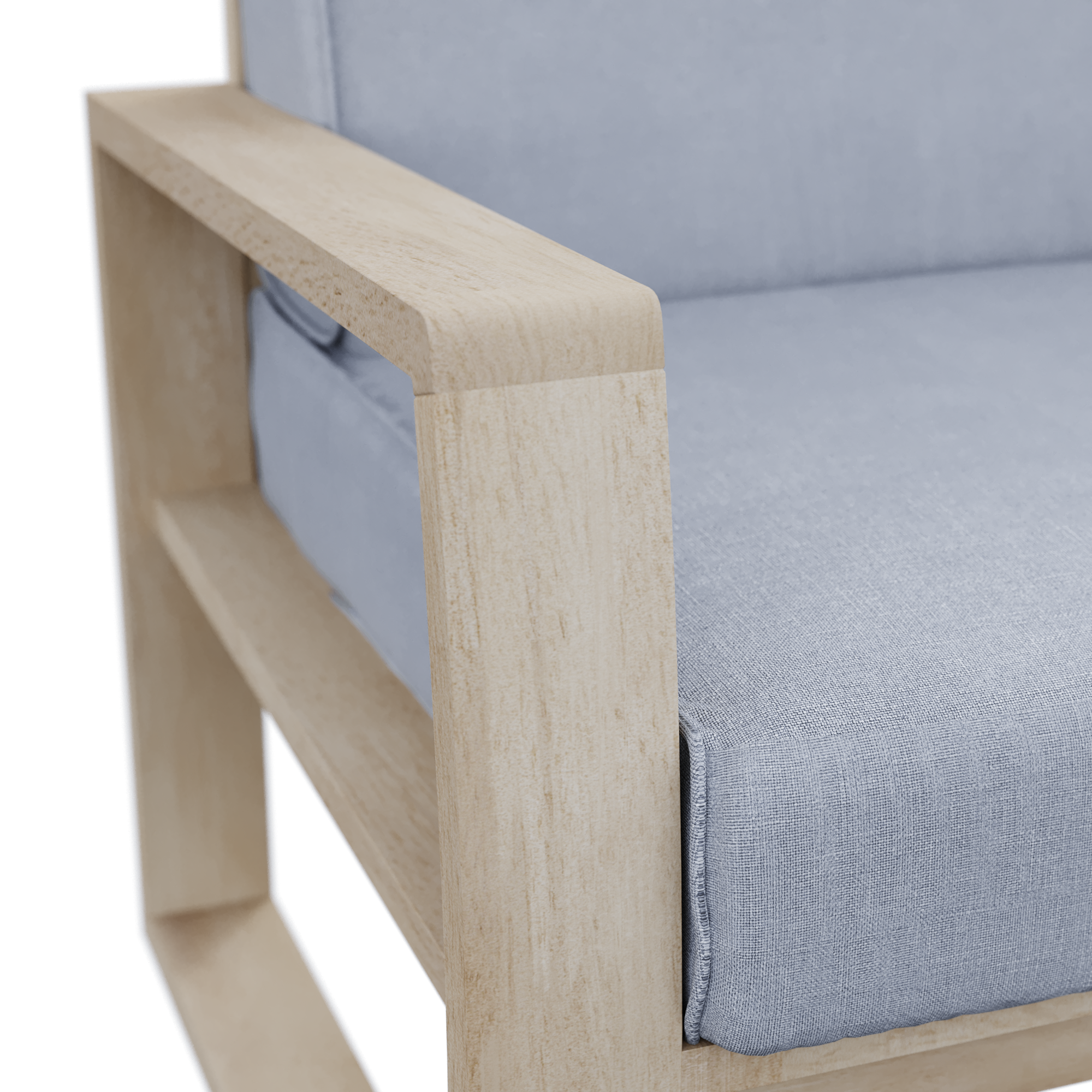 Salotto da giardino per 5 persone marrone Solaris NATERIAL con cuscini in poliestere grigio - 16