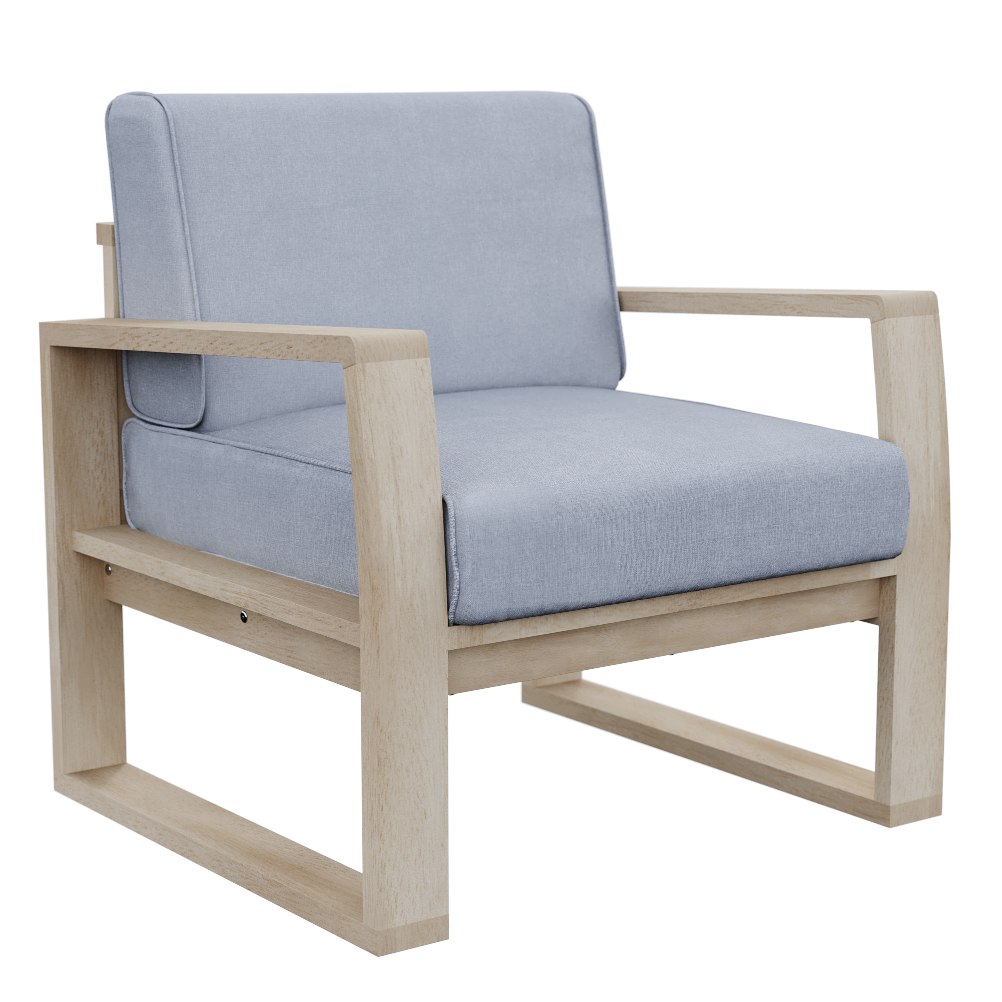 Salotto da giardino per 5 persone marrone Solaris NATERIAL con cuscini in poliestere grigio - 8