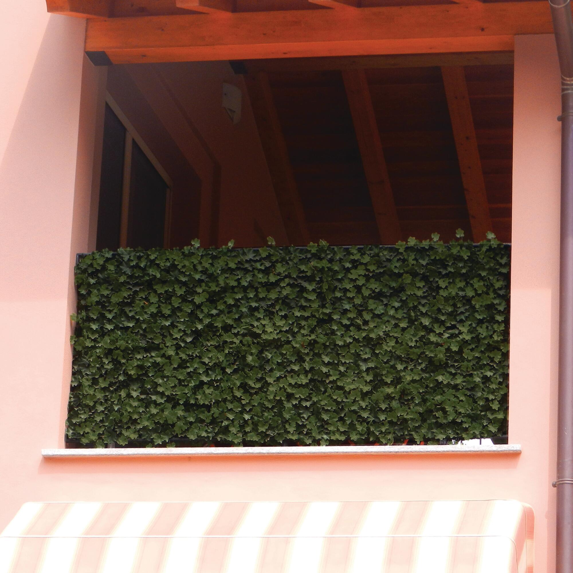Siepe artificiale Edera Divy 3D in poliestere, verde H 1.5 m x L 3 m - 2