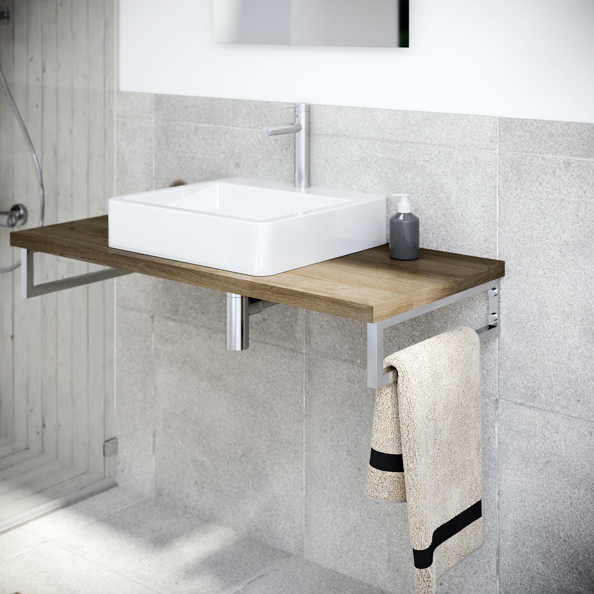 Tampo para lavatório 101x46x3 cm carvalho Aml Play - 4