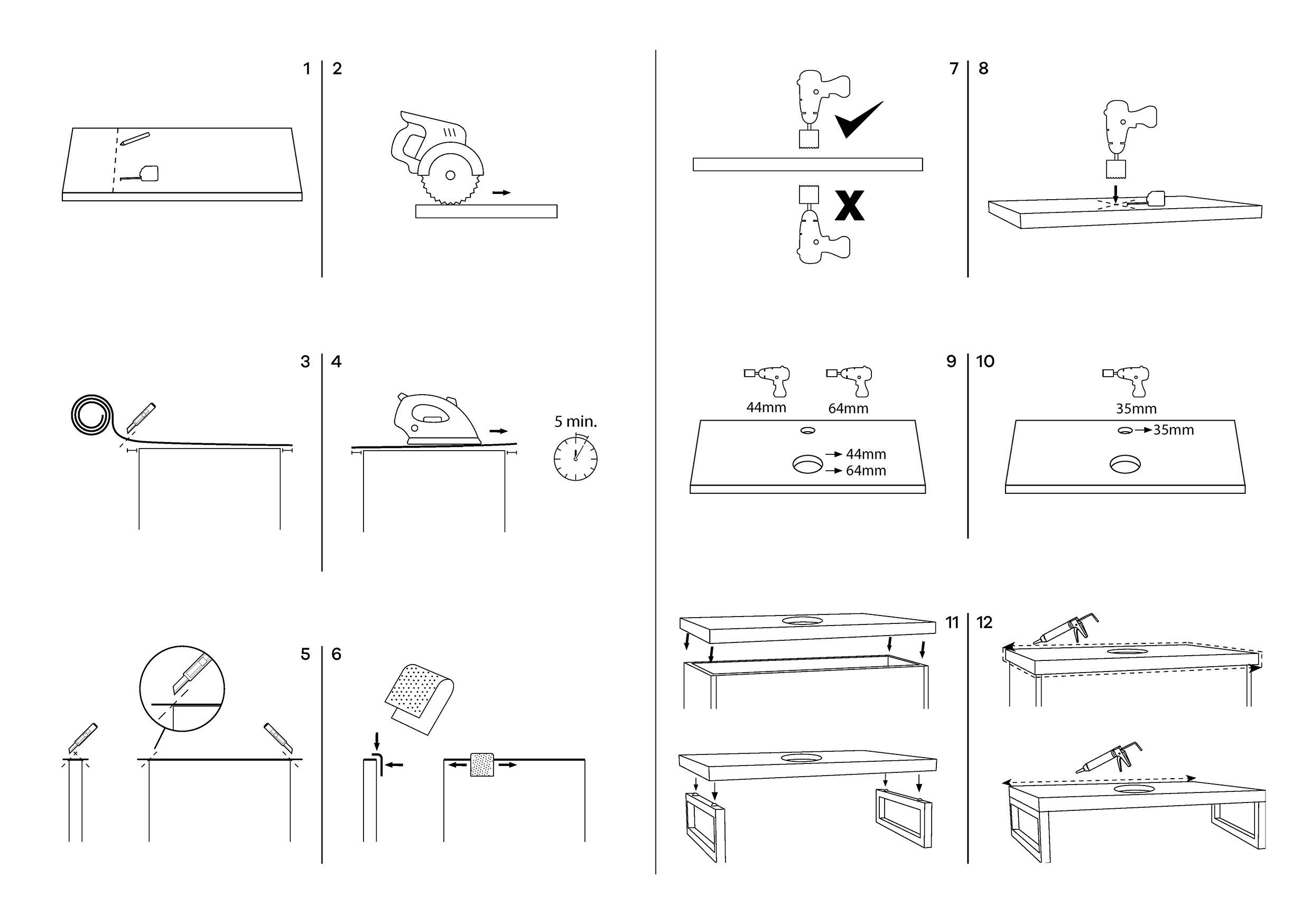 Tampo para lavatório 101x46x3 cm carvalho Aml Play - 9
