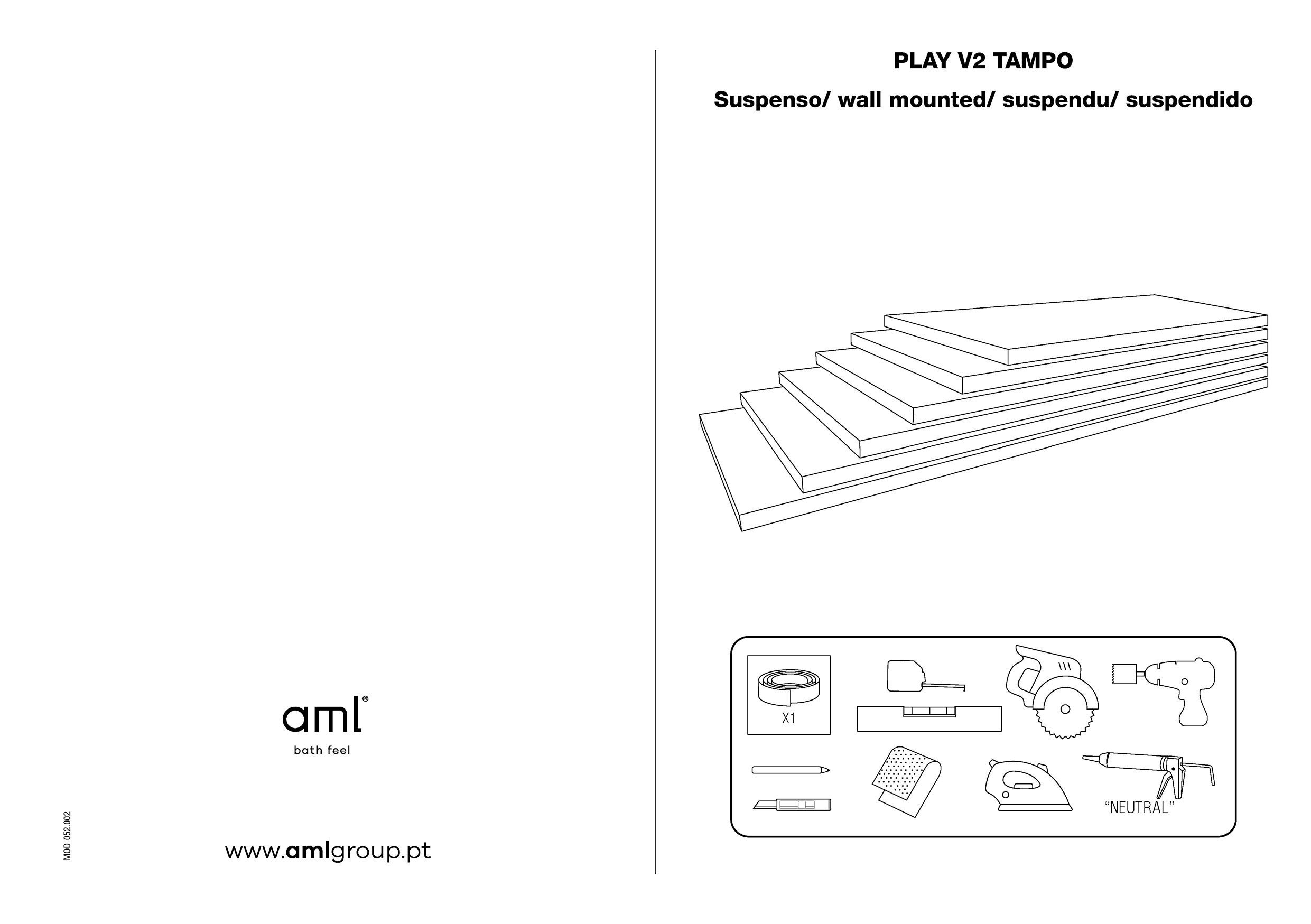 Tampo para lavatório 101x46x3 cm carvalho Aml Play - 8