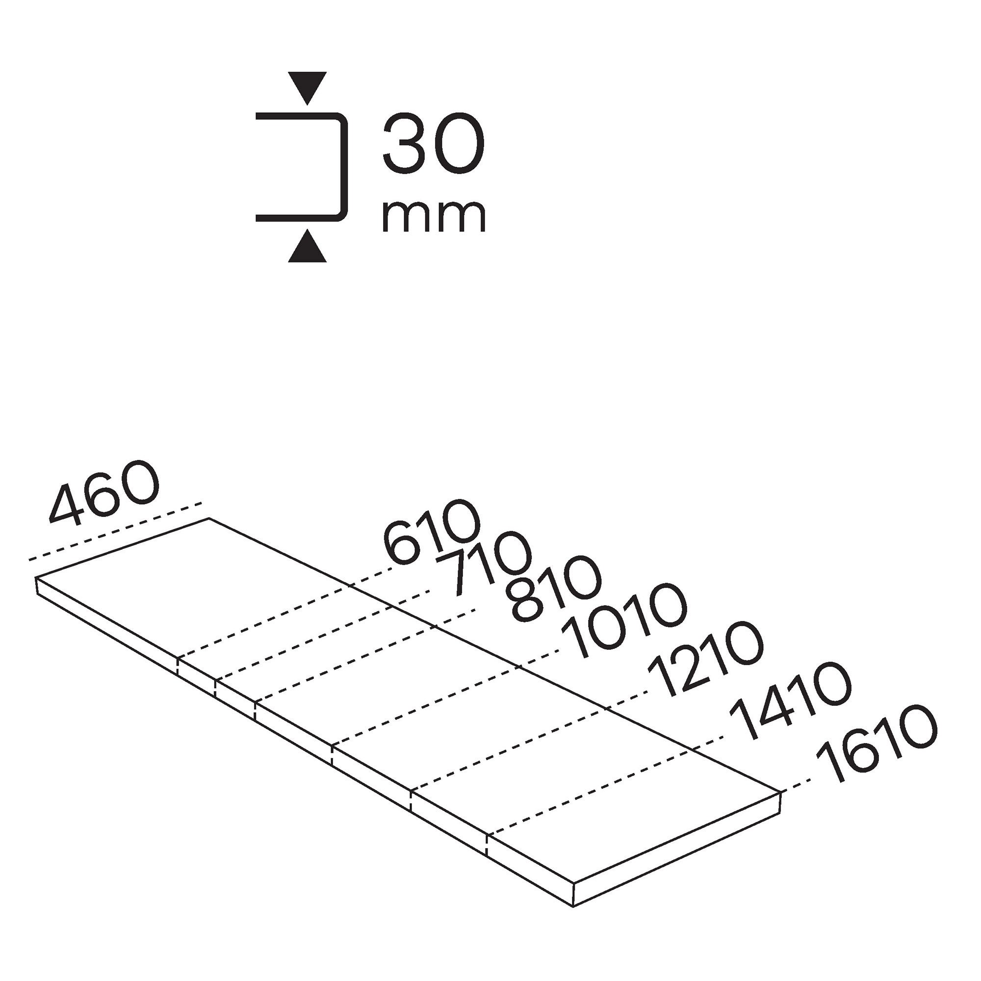 Tampo para lavatório 101x46x3 cm carvalho Aml Play - 7